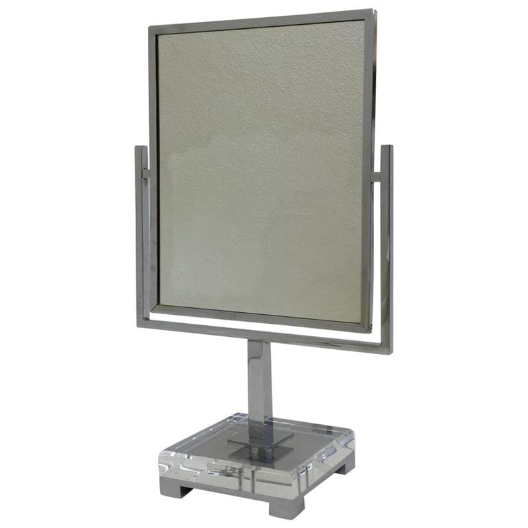 Chrome and Acrylic Vanity Mirror by Charles Hollis Jones