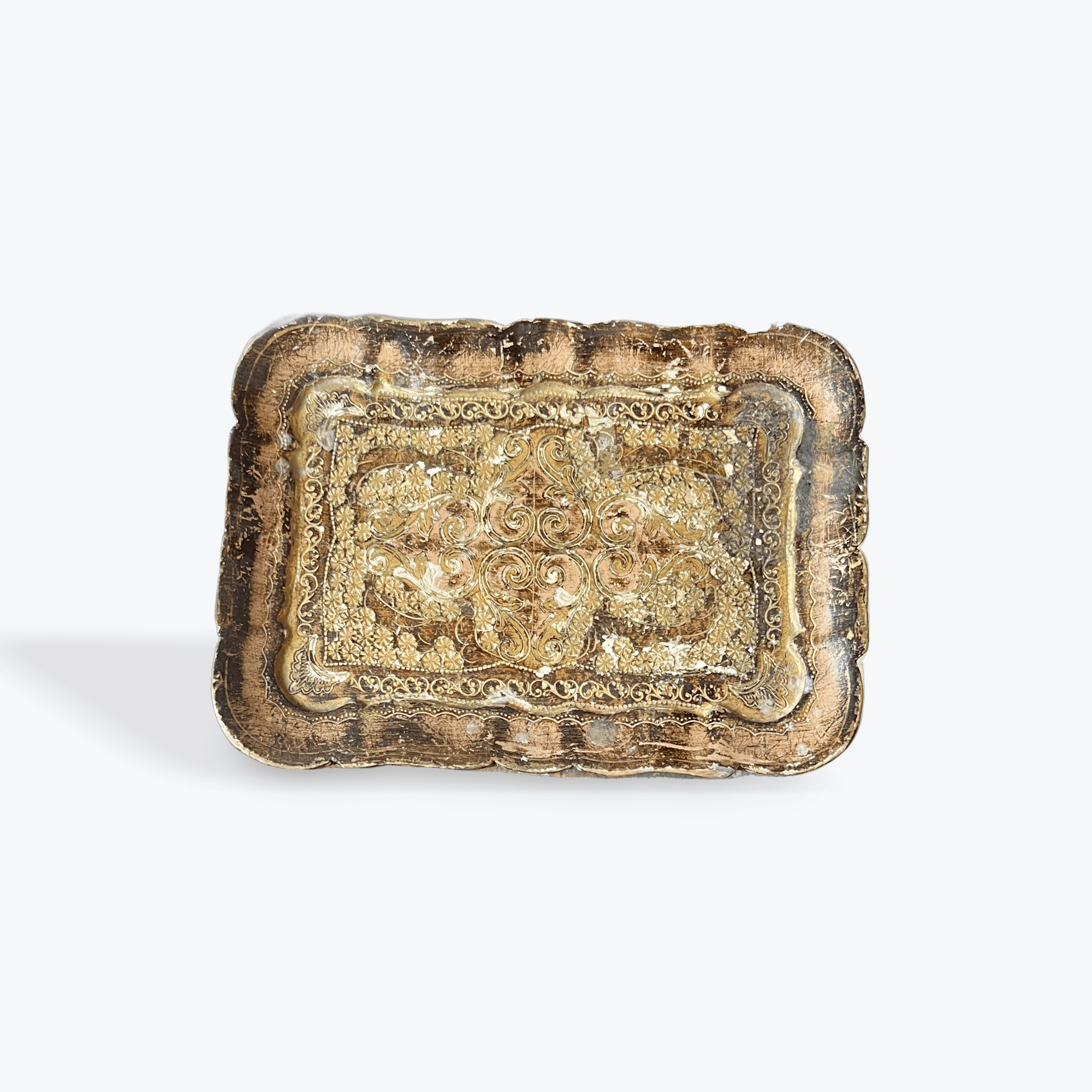 Vintage Florentine Painted Wood Tray