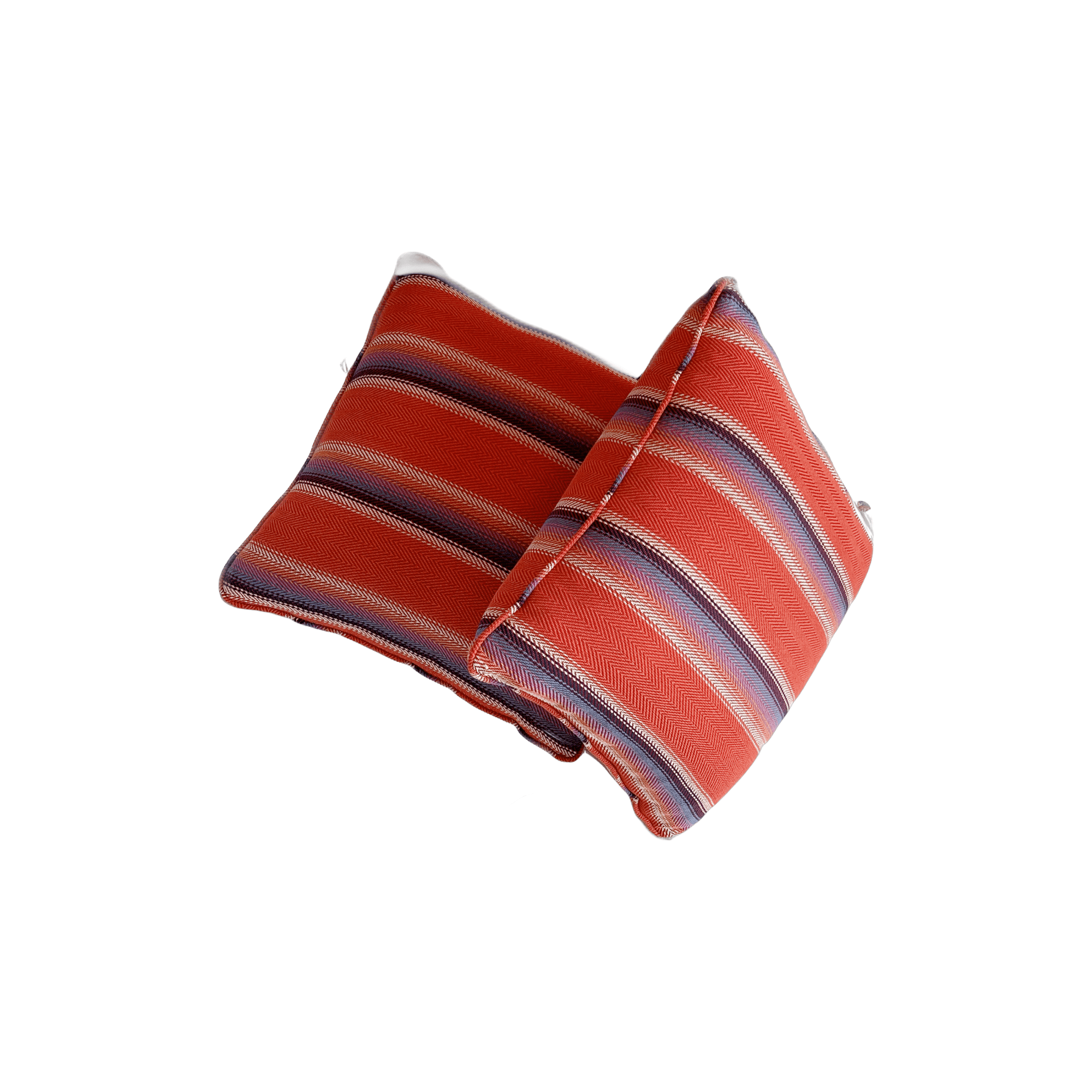 Red Striped Scandinavian Fabric Pillow