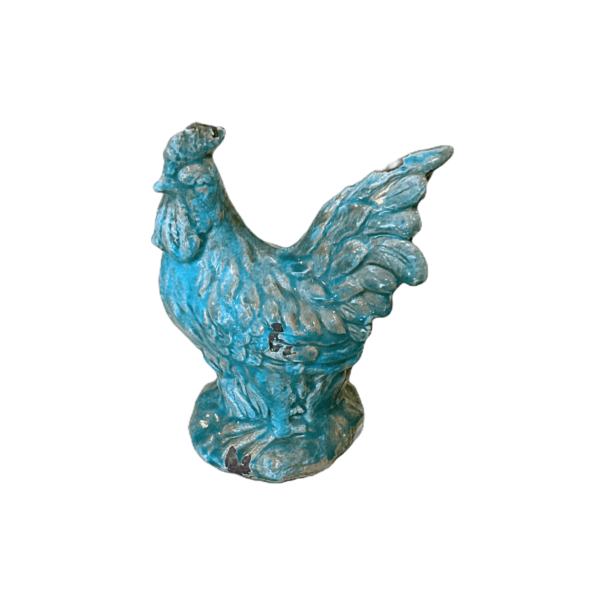 Turquoise Ceramic Rooster