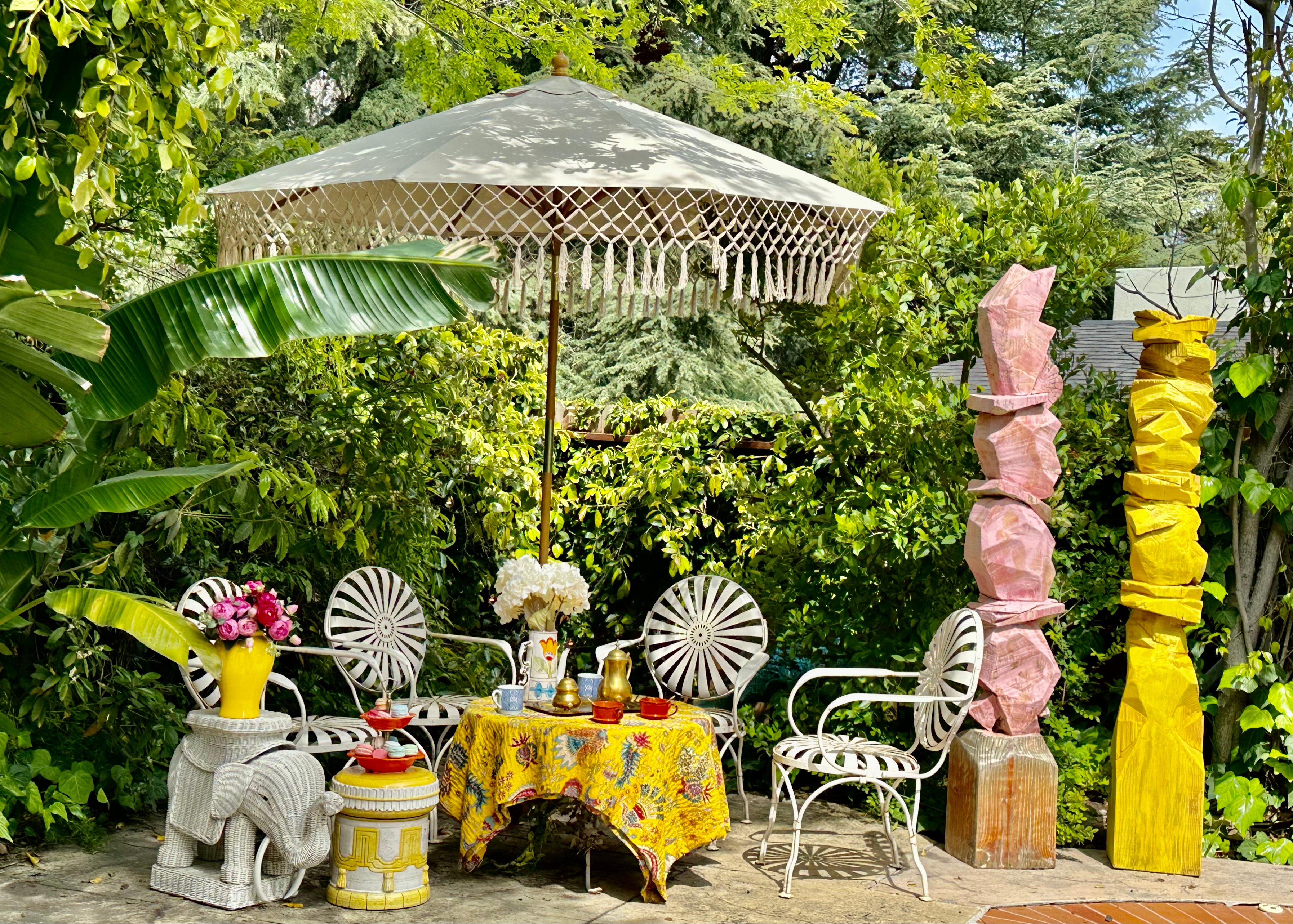 1940's Century Francois Carre "Sunburst" Spring Garden Armchairs