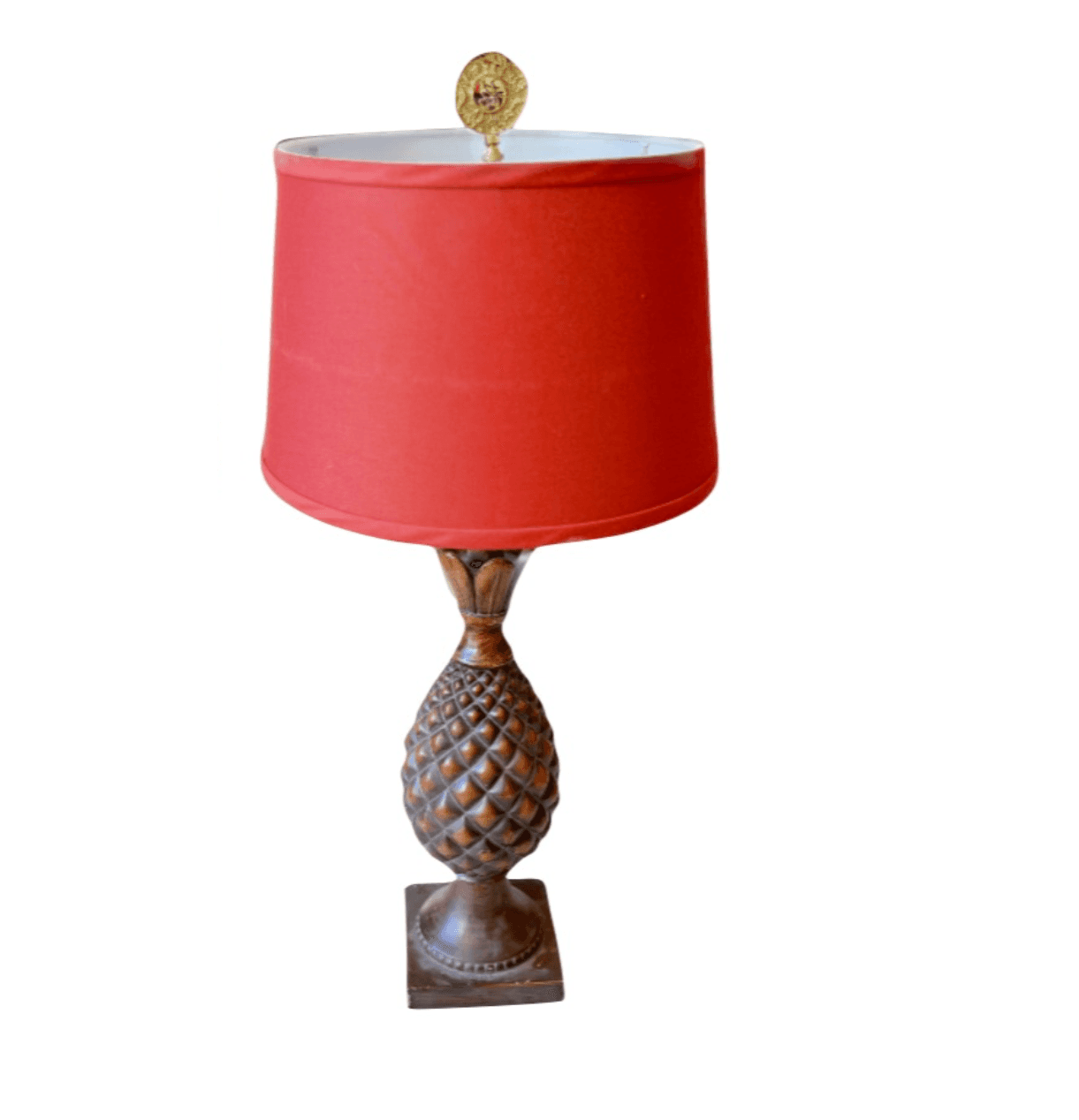 Vintage Carved Pineapple Table Lamp