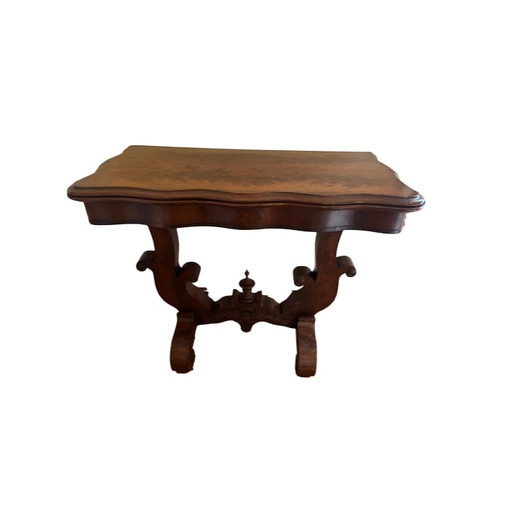 Antique Mahogany Folding Top Empire Style Card Table