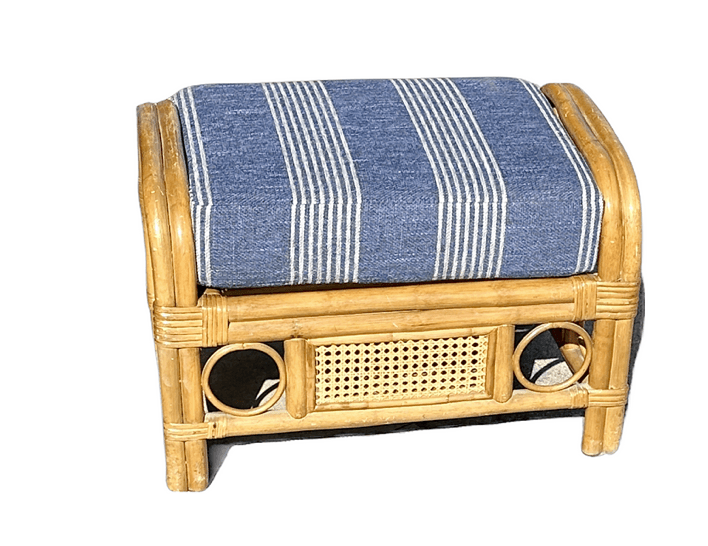 Bamboo and Caned Ottoman circa 1930 Phillipines