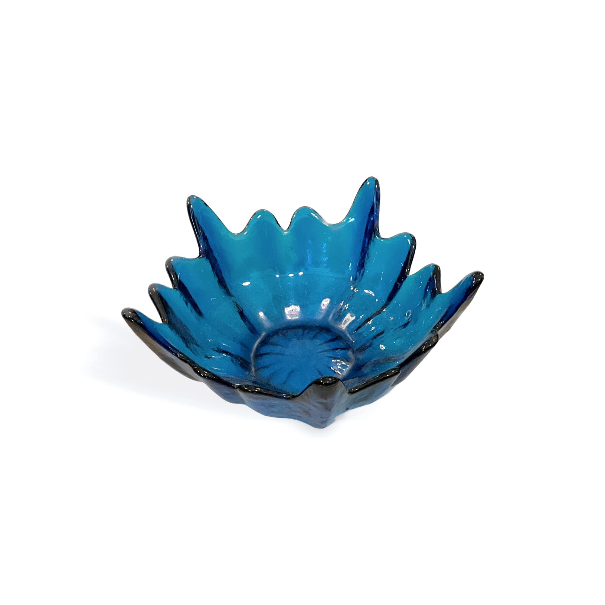 Blue Lotus Glass Bowl