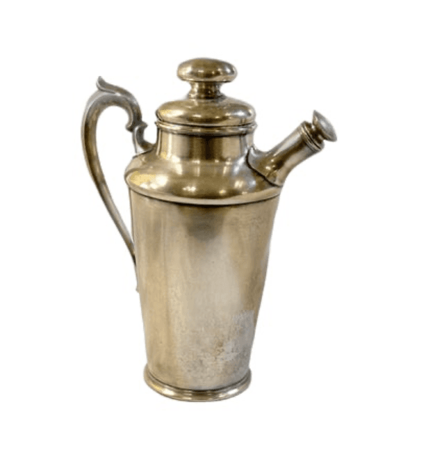 Vintage Meriden Silverplate Art Deco Cocktail Shaker, Patented 1/11/27