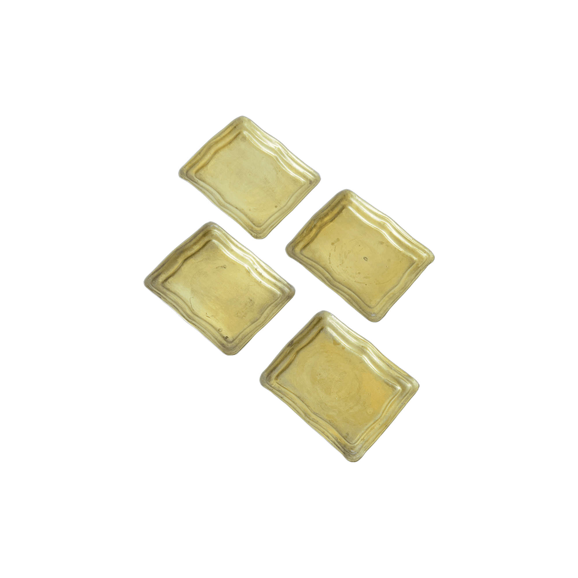 Antique Persian Small Brass Tea Trays
