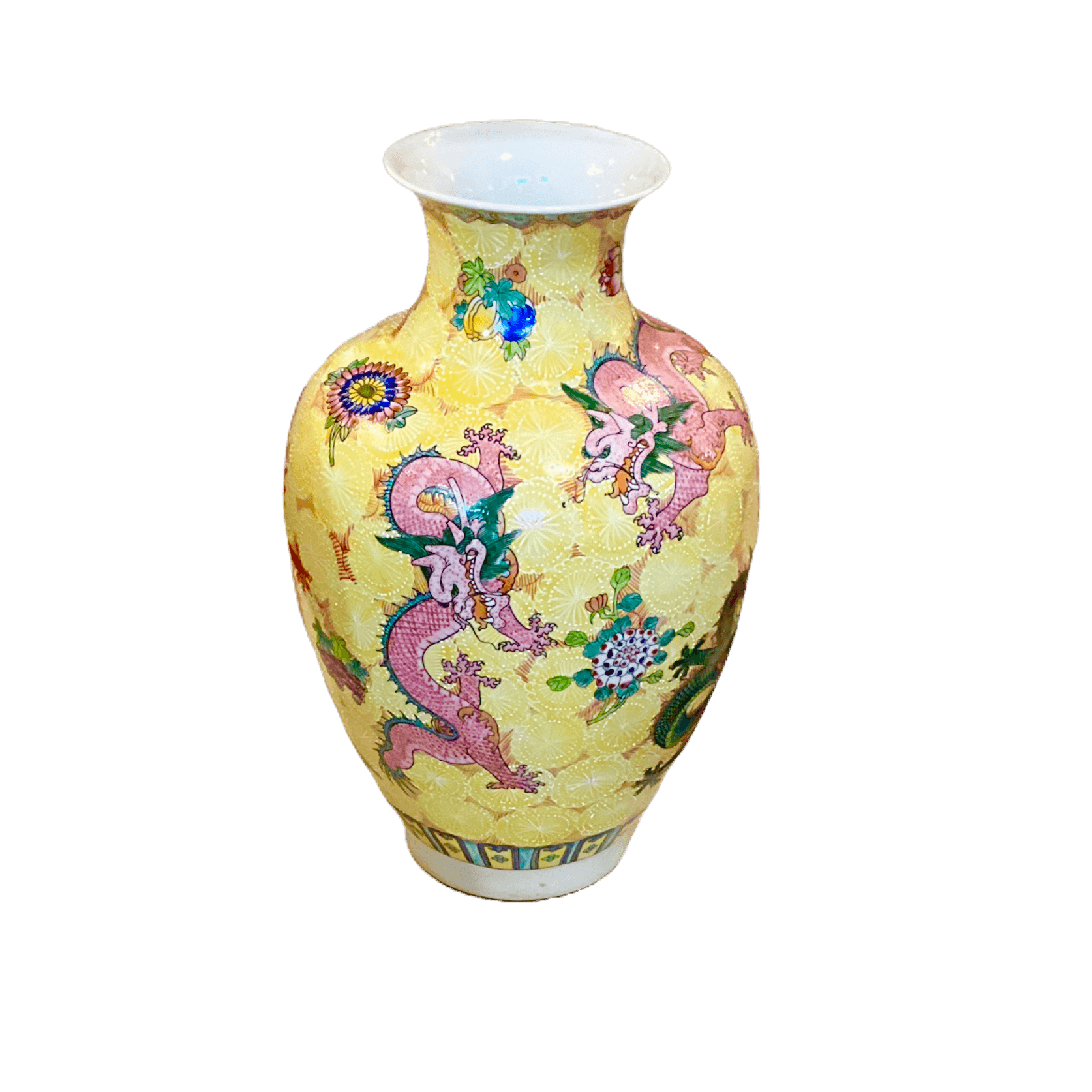 Extra Large Chinese Yellow Vase