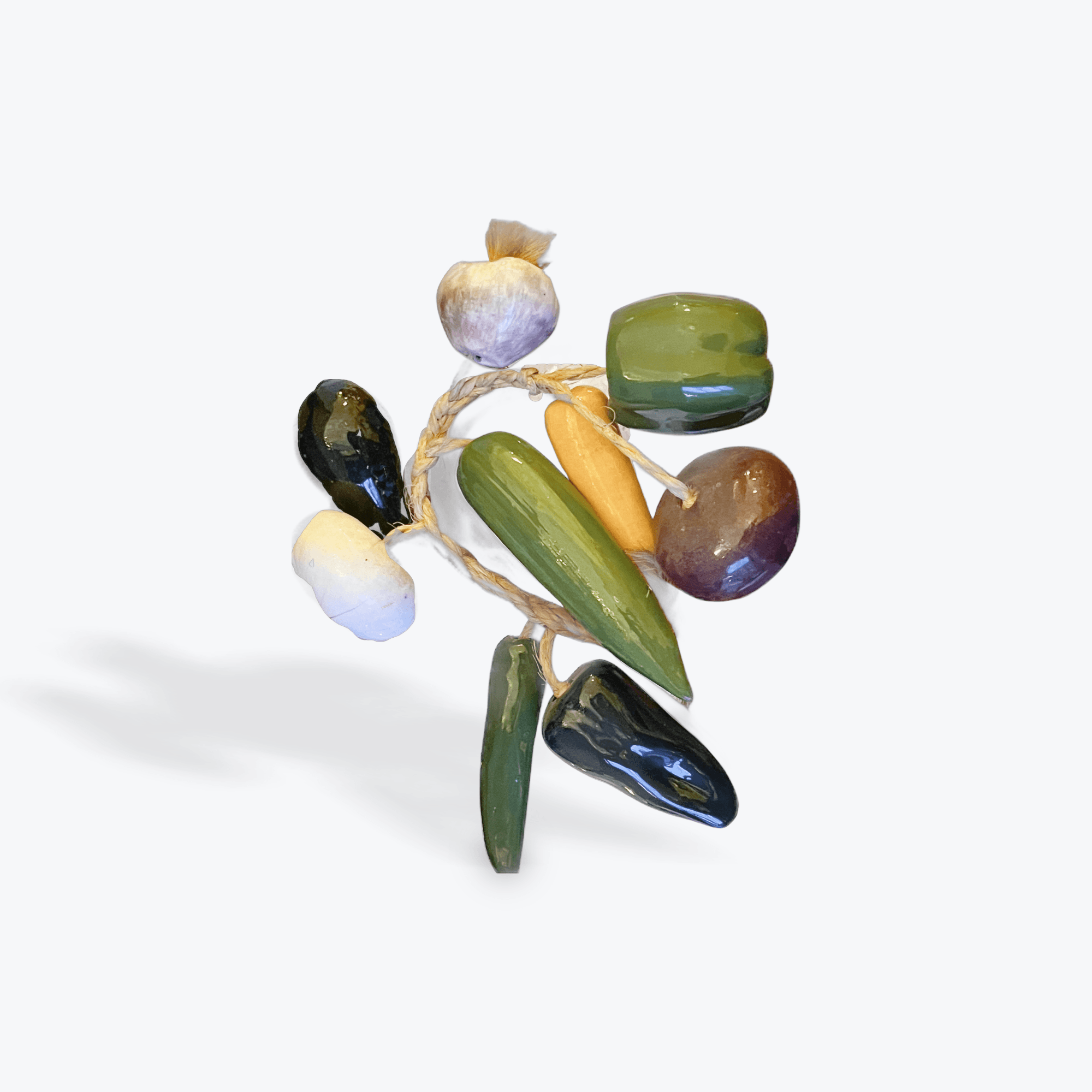 Glass Vegetables On Rope Kitchen Garland Decor