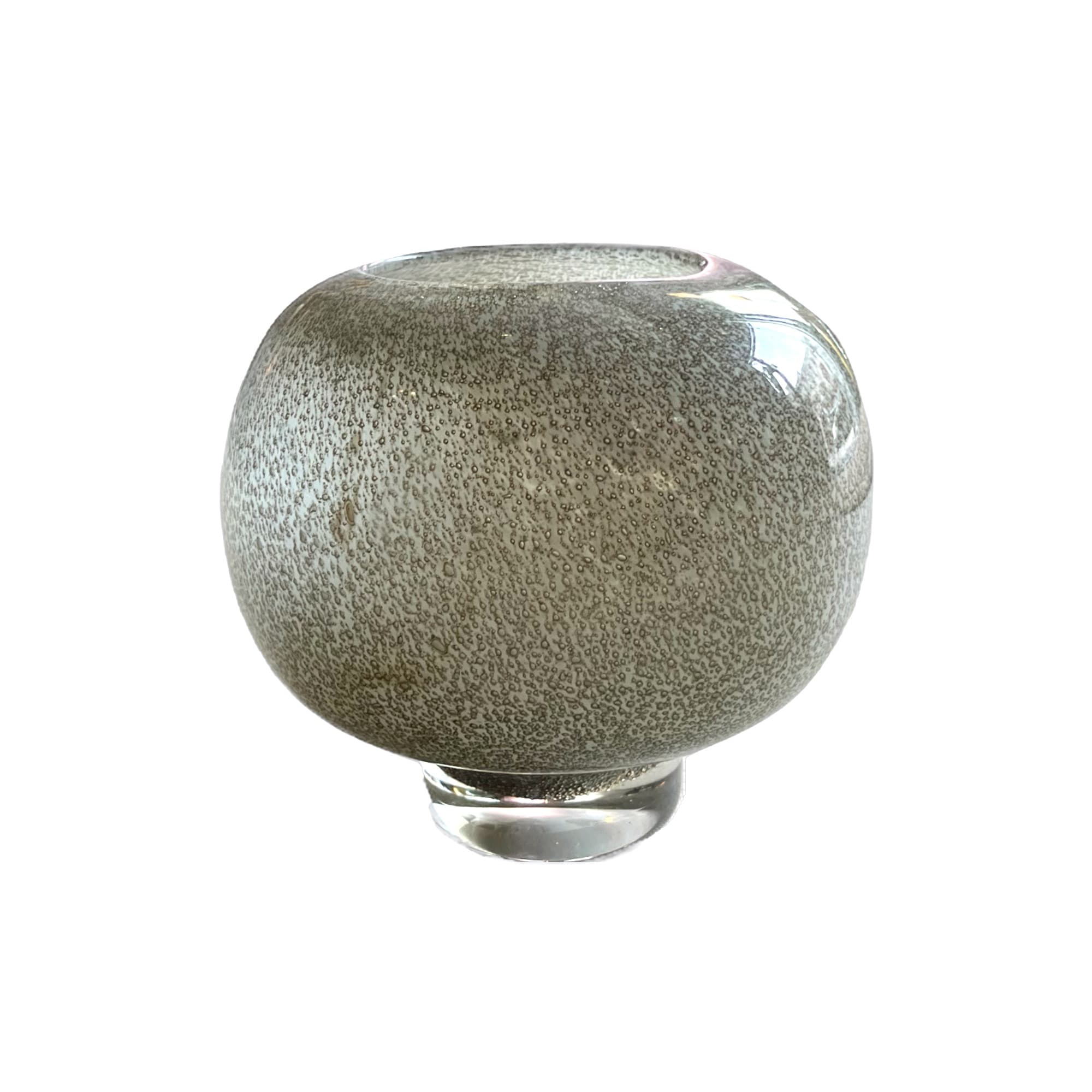 Green/Grey Glass Bubble Vase