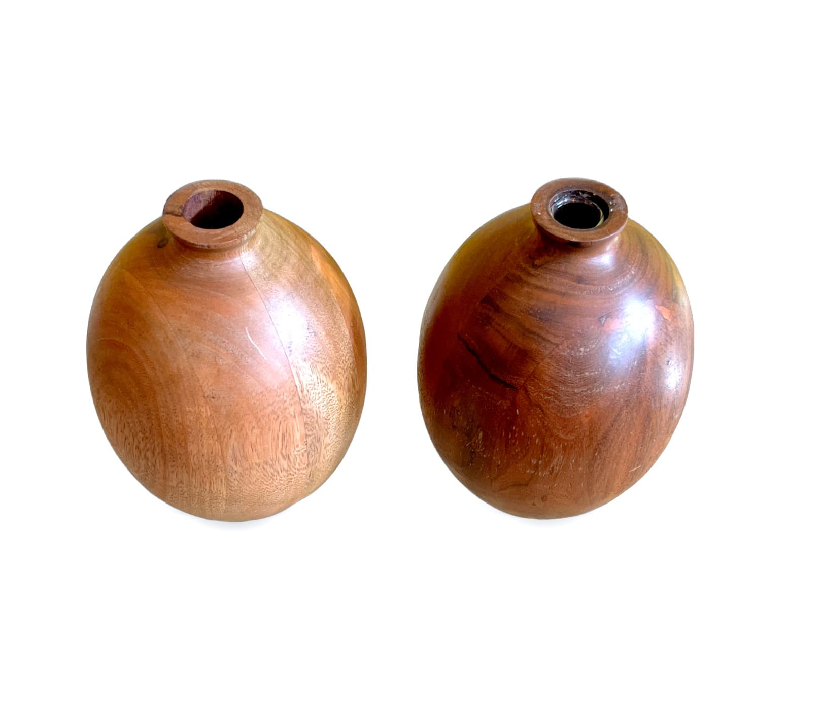 Pair of Wooden Vases