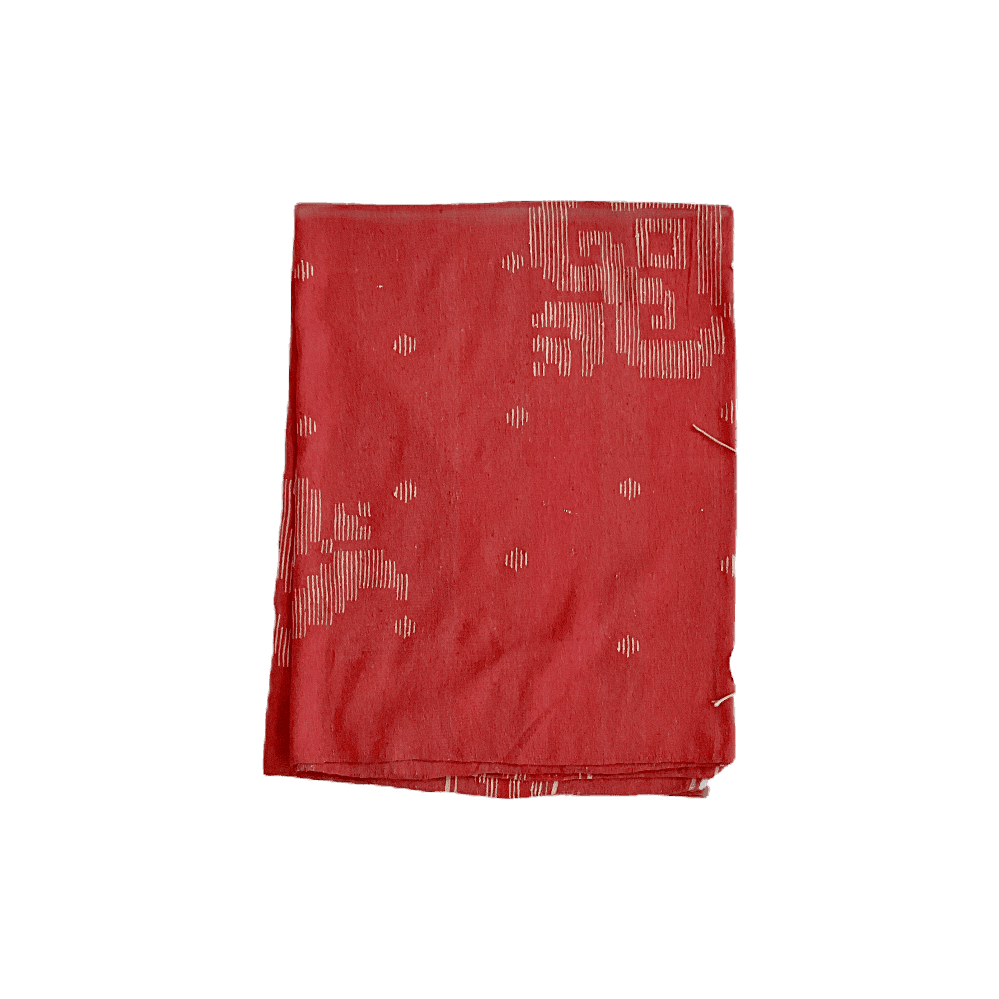 1940's Red, Hand-stitched Wool Mexican Blanket