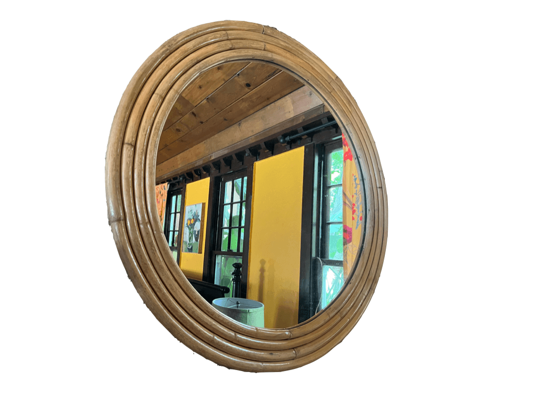 Circular Bamboo Mirror