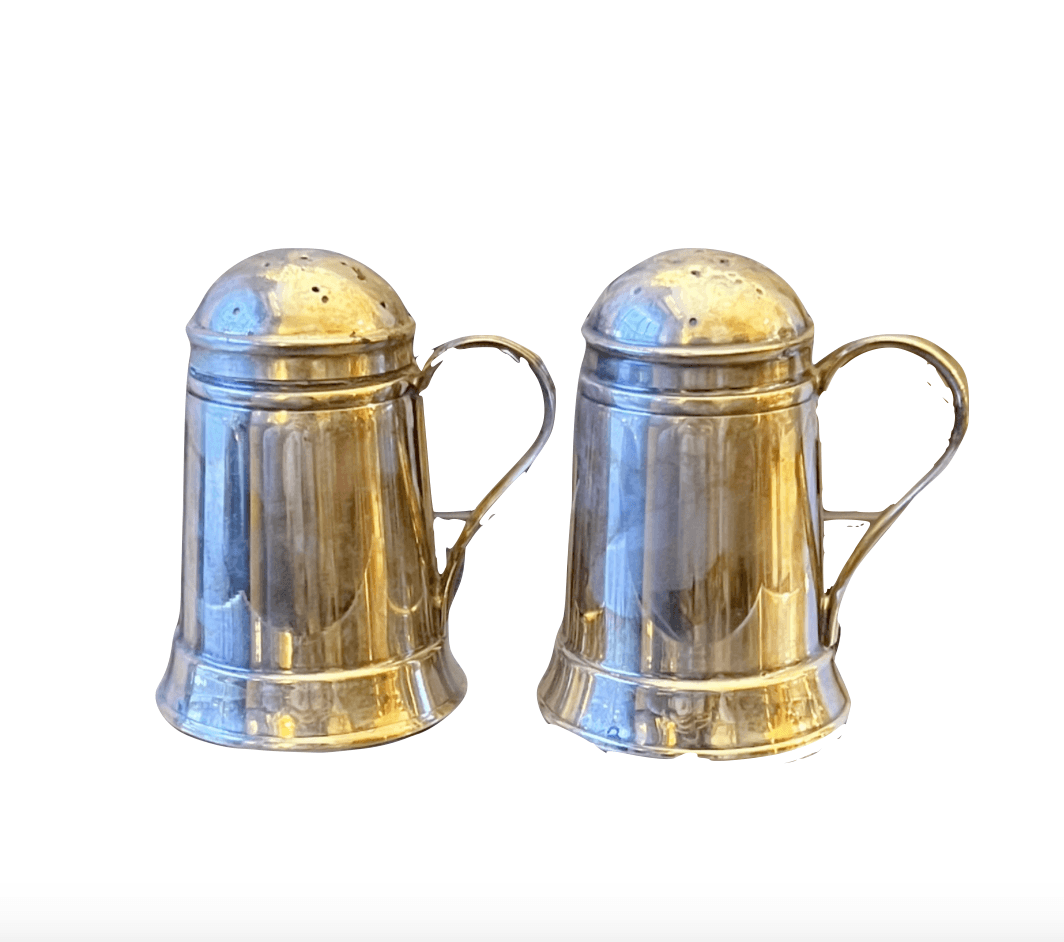 Pair of Antique Sterling Silver Salt and Pepper Shakers