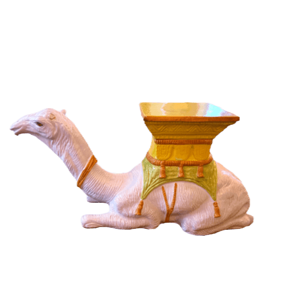 Majolica Glazed Terra Cotta Camel