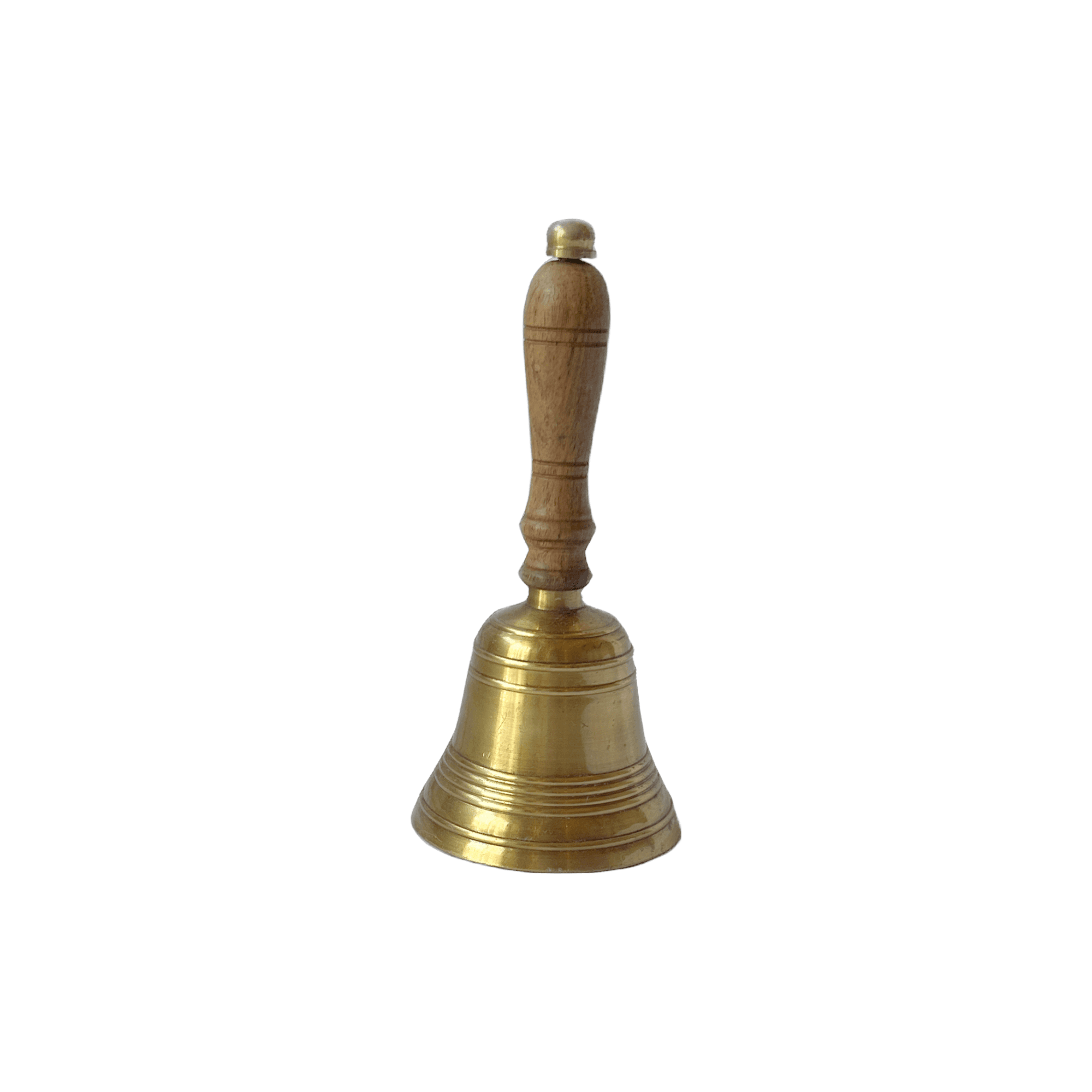 Vintage Brass Bell with Woden Handle