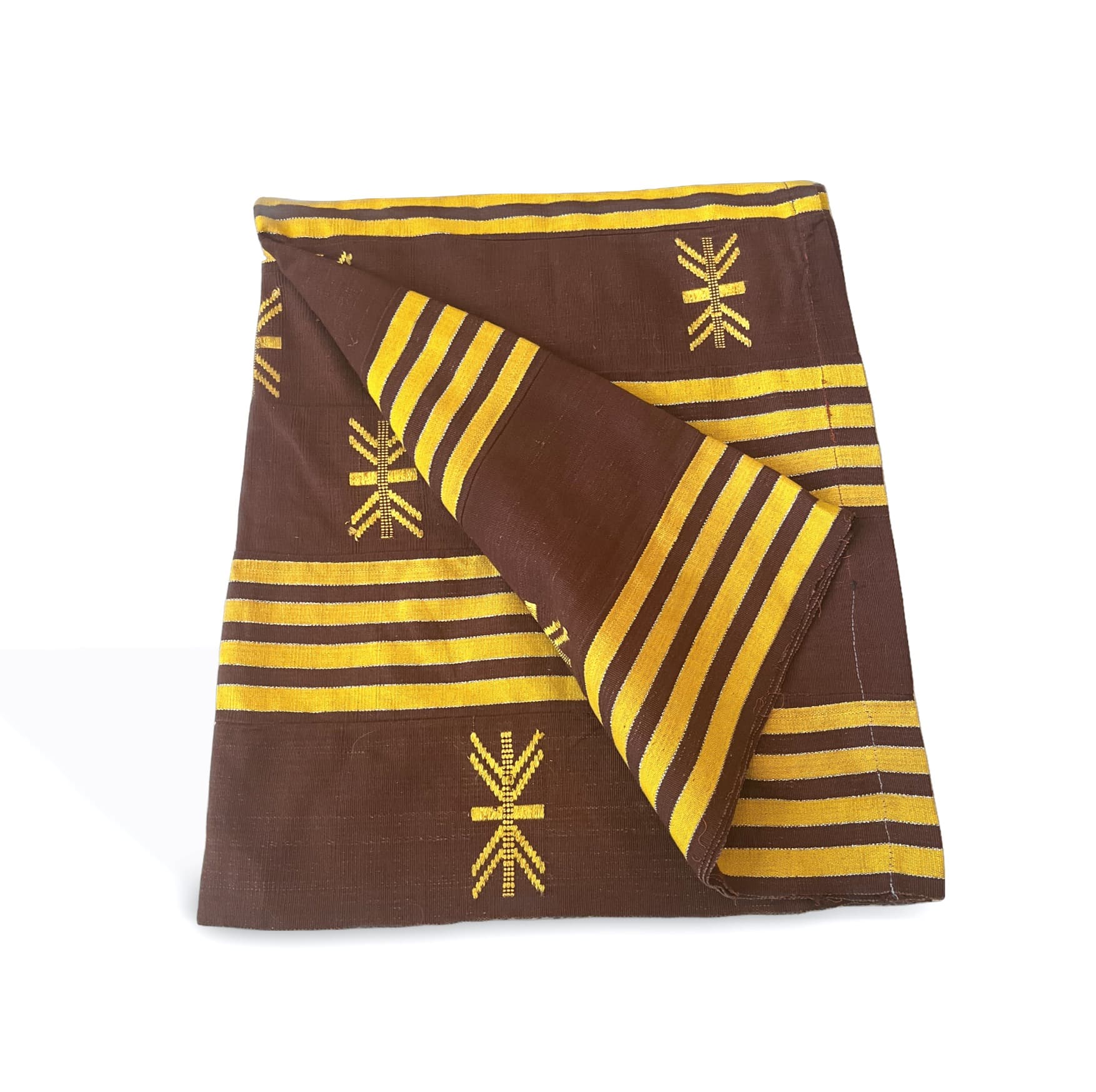 Handmade Nigerian Textile with Metallic Threads