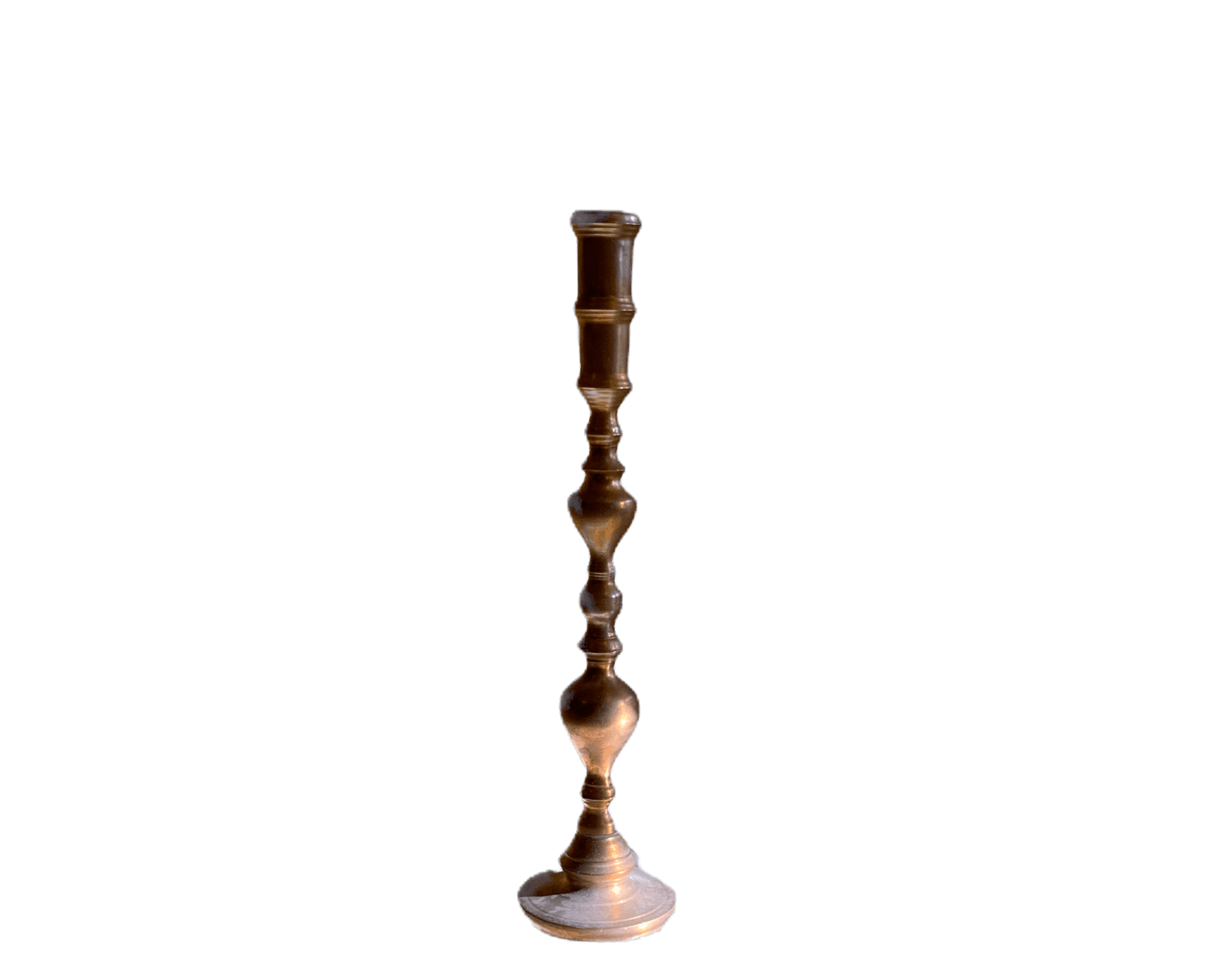 Extra Tall Vintage Brass Candleholder