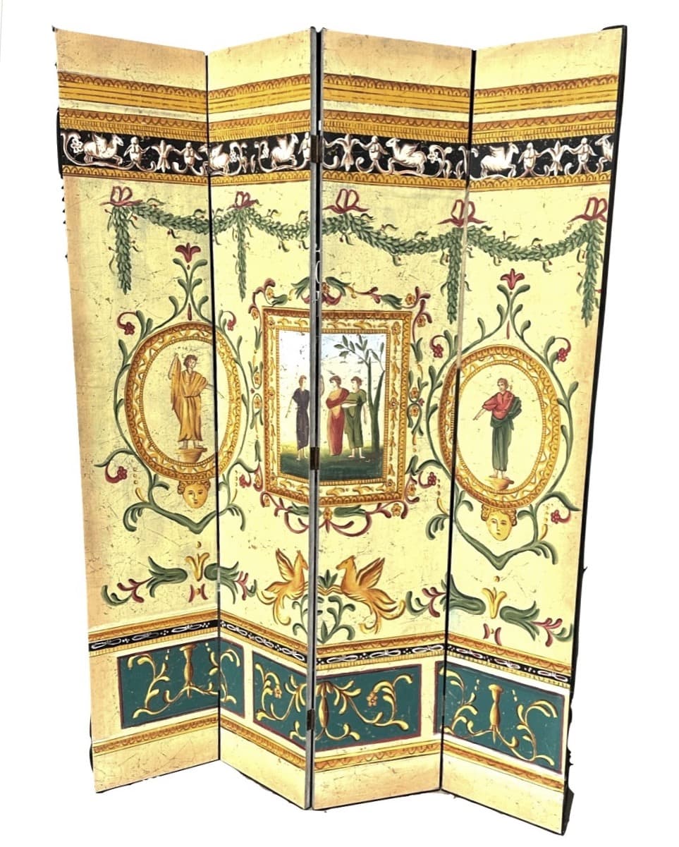 Four-Panel Italian Folding Screen l Room Divider