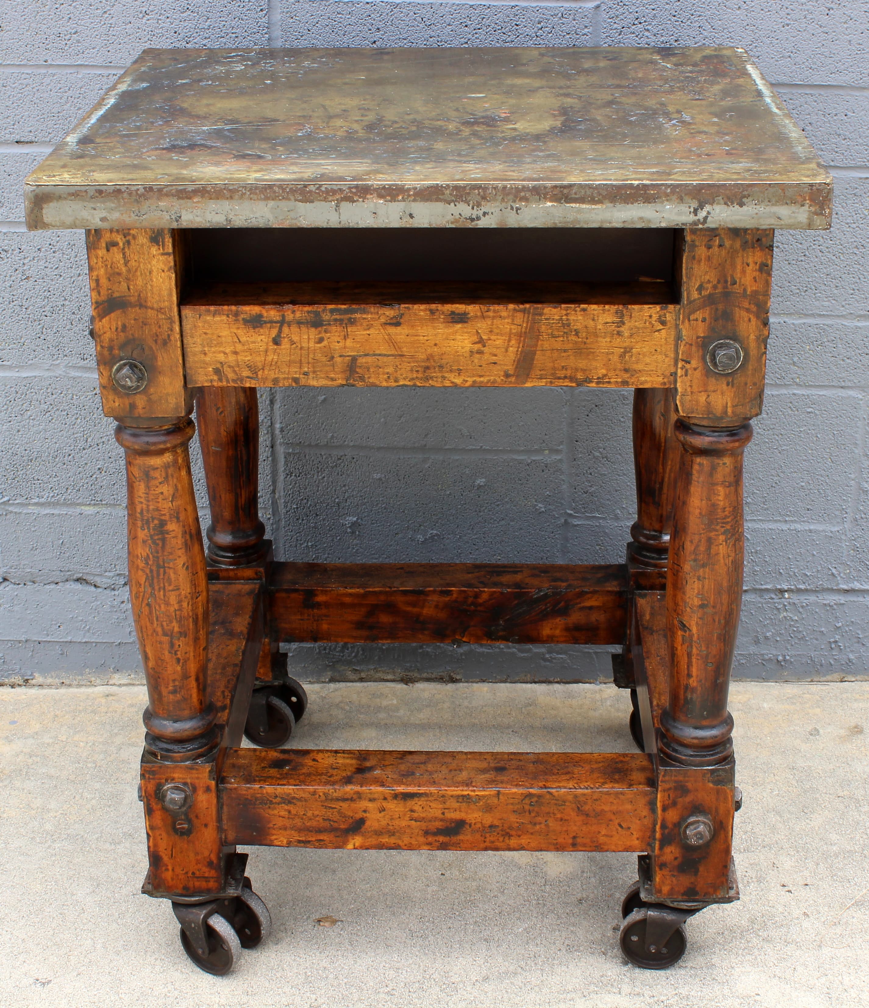 Industrial Style Table for Island or Bar Function