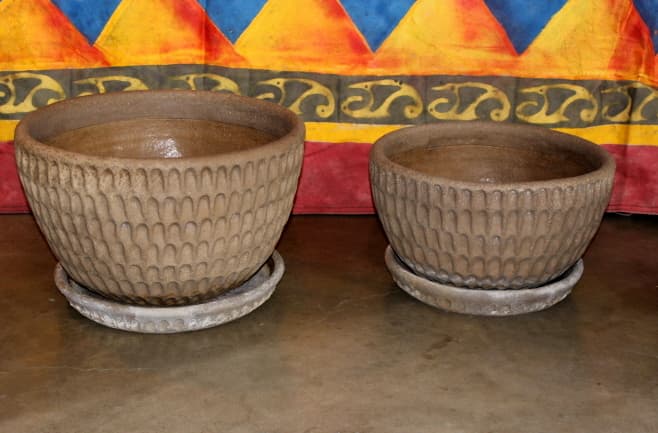 Pair Hans Sumpf / Stan Bitters Thumb Print Pots