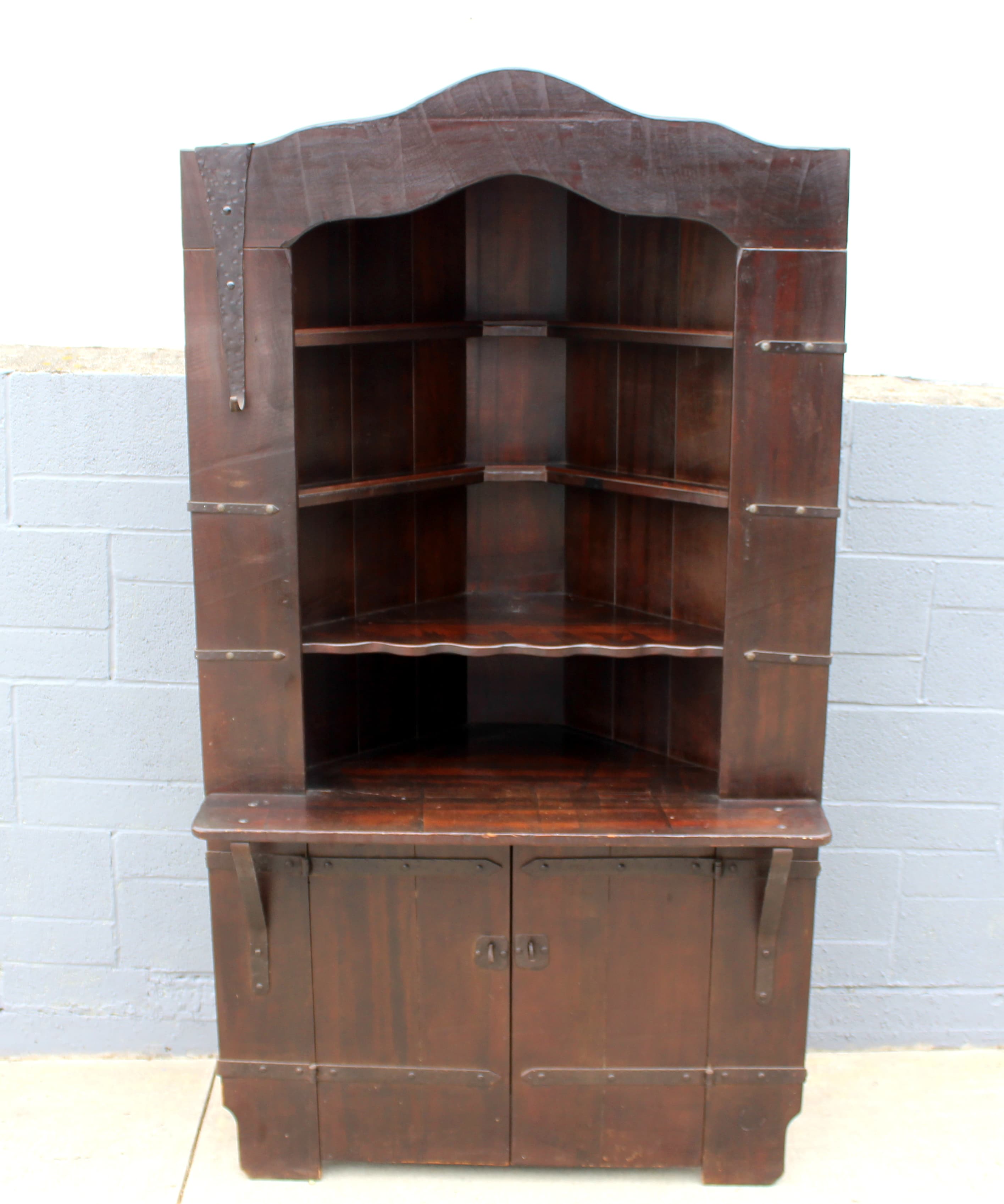 MONTEREY DARK FINISH CORNER CABINET