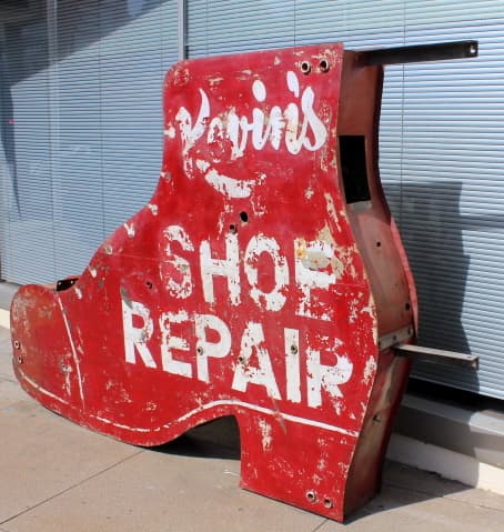 Old Neon Boot, Shoe Repair Sign