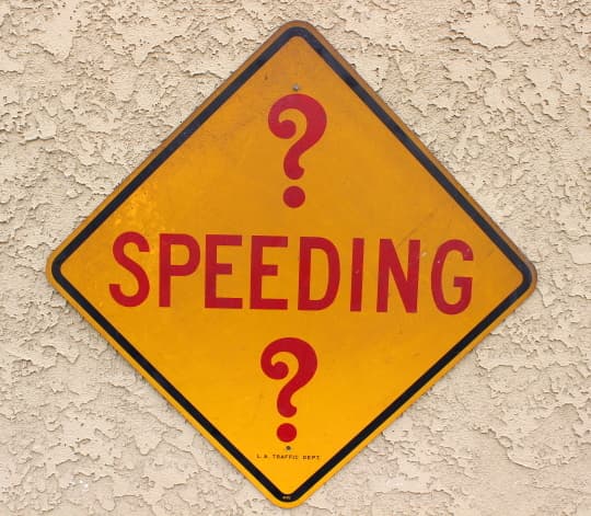 Vintage Speeding Sign