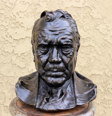 Old Bronze Bust of Stately Gentleman
