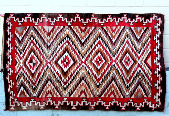 Large Old Navajo Indian Blanket