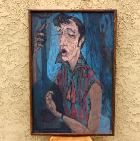 Mid Century Oil Painting of a "Minstrel"