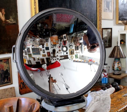 Old GE Searchlight Concave Mirror