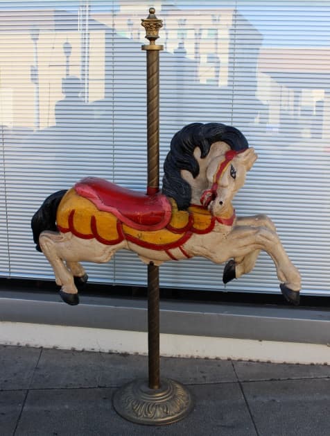 Vintage Wood Carousel Horse
