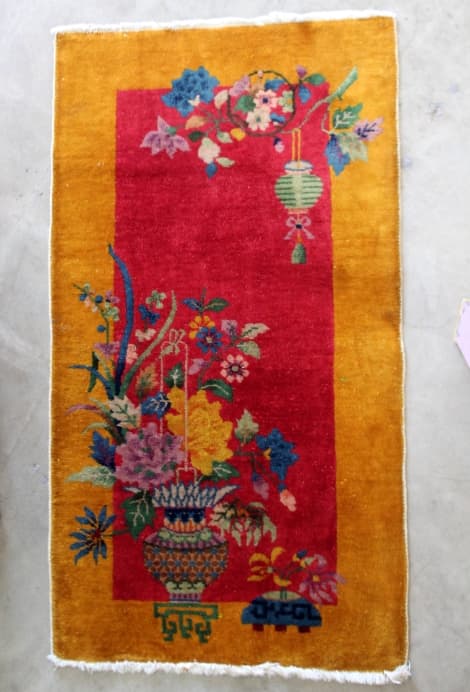 Small Very colorful Chinese Rug