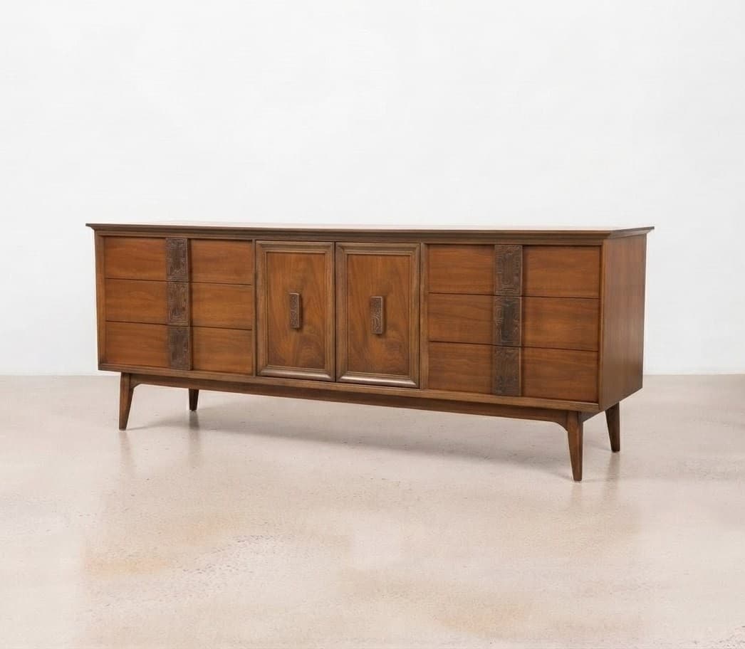 Mid Century Mayan Dresser by Bassett