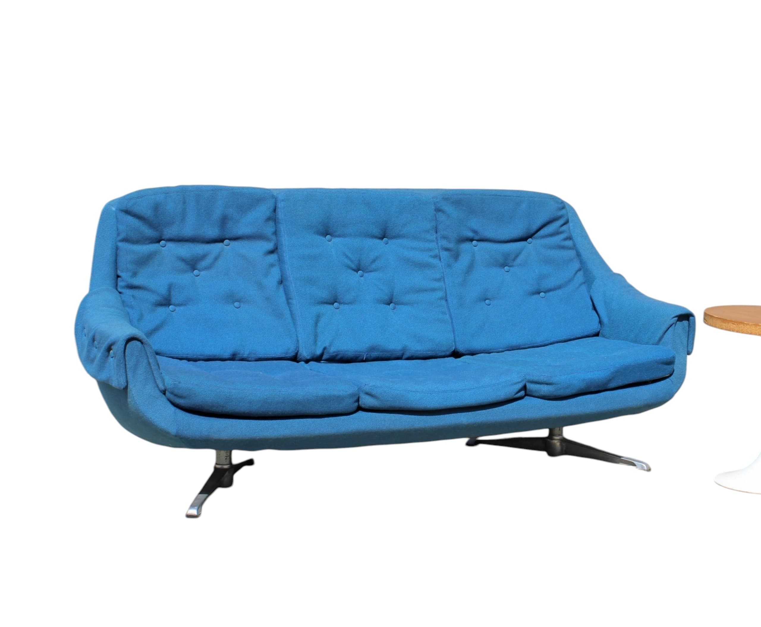 Mid Century Teal Pod Sofa