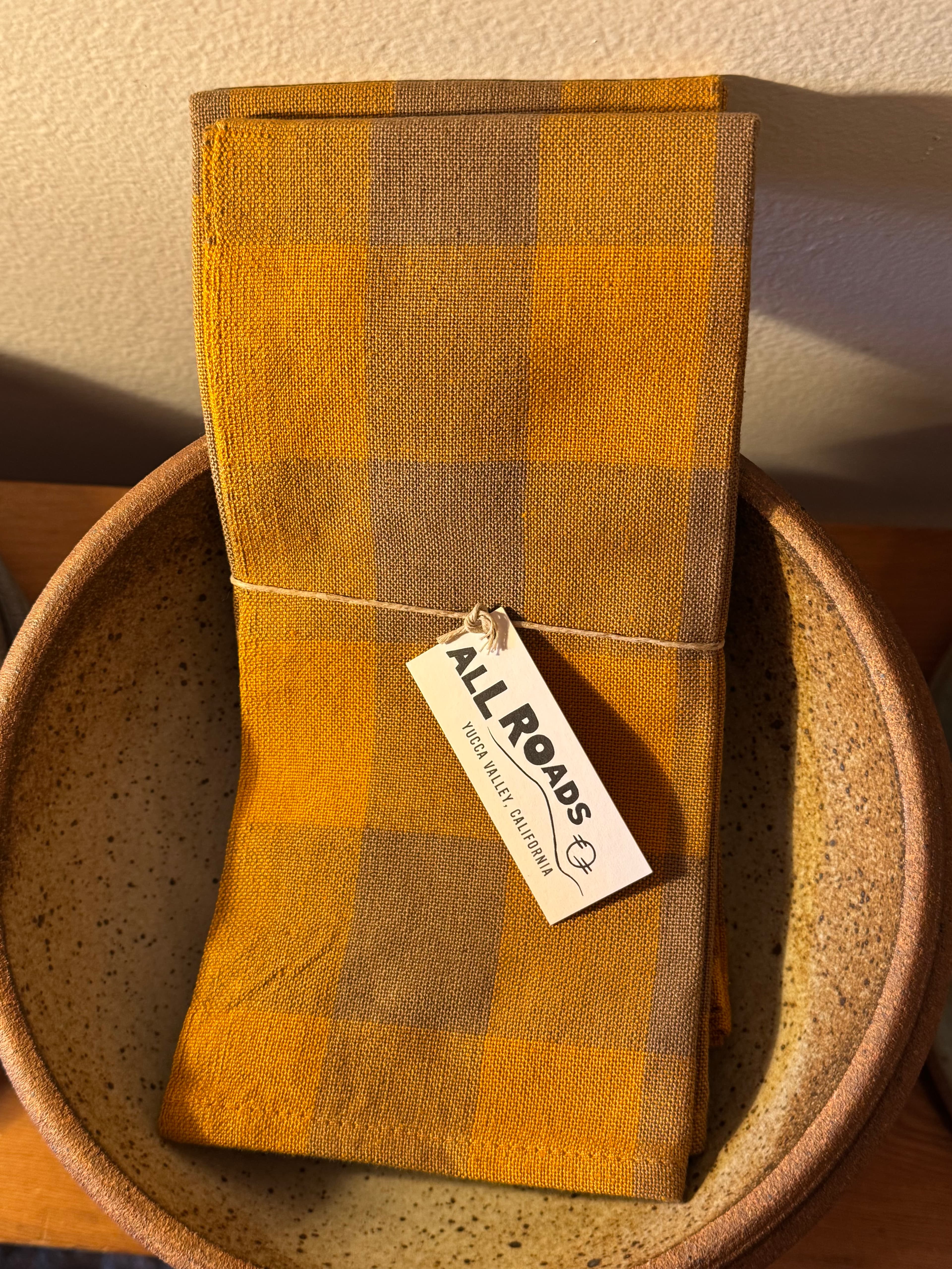 Big Gingham Napkin Pair - Turmeric