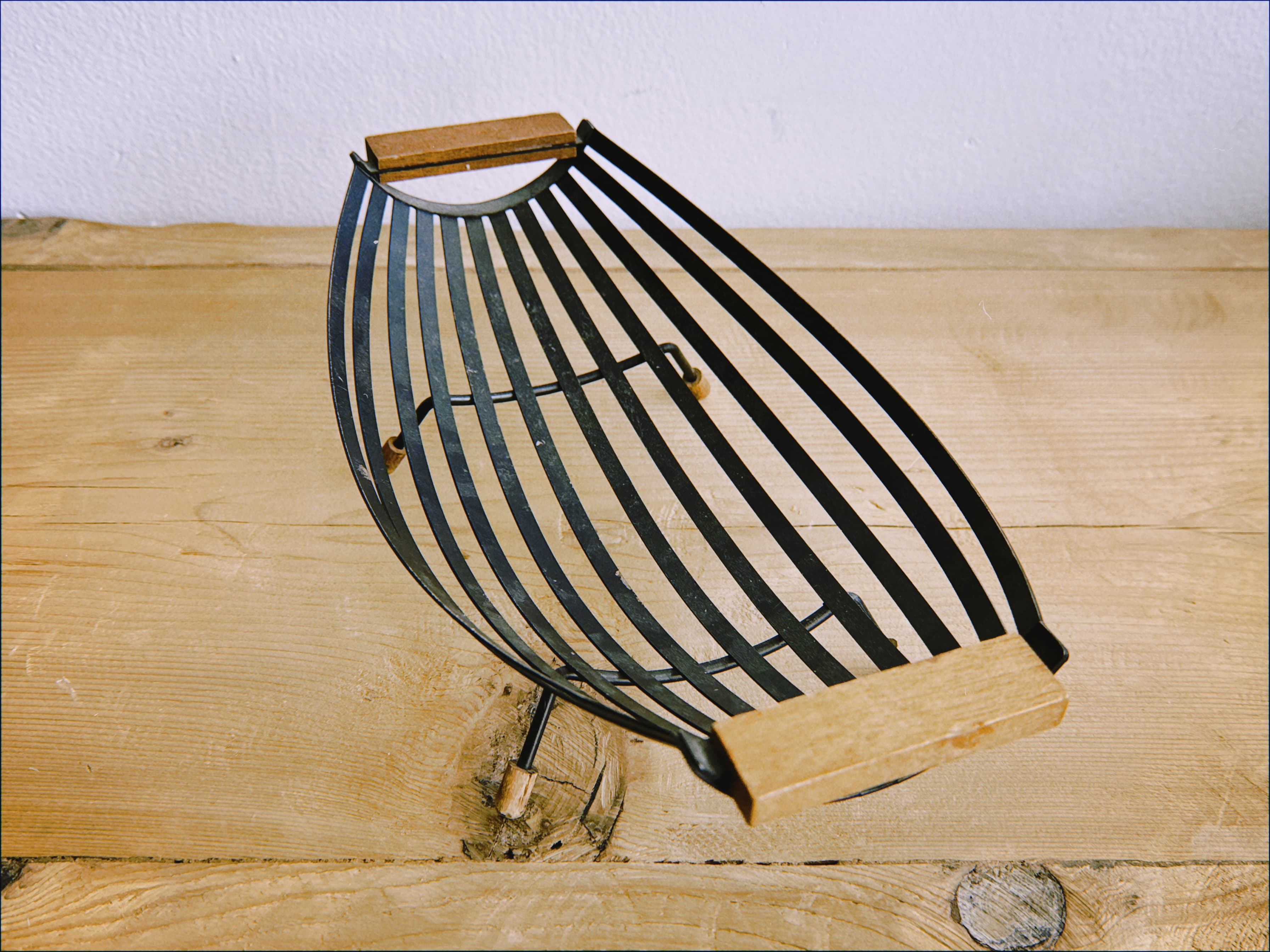 Footed Vintage Iron Tray