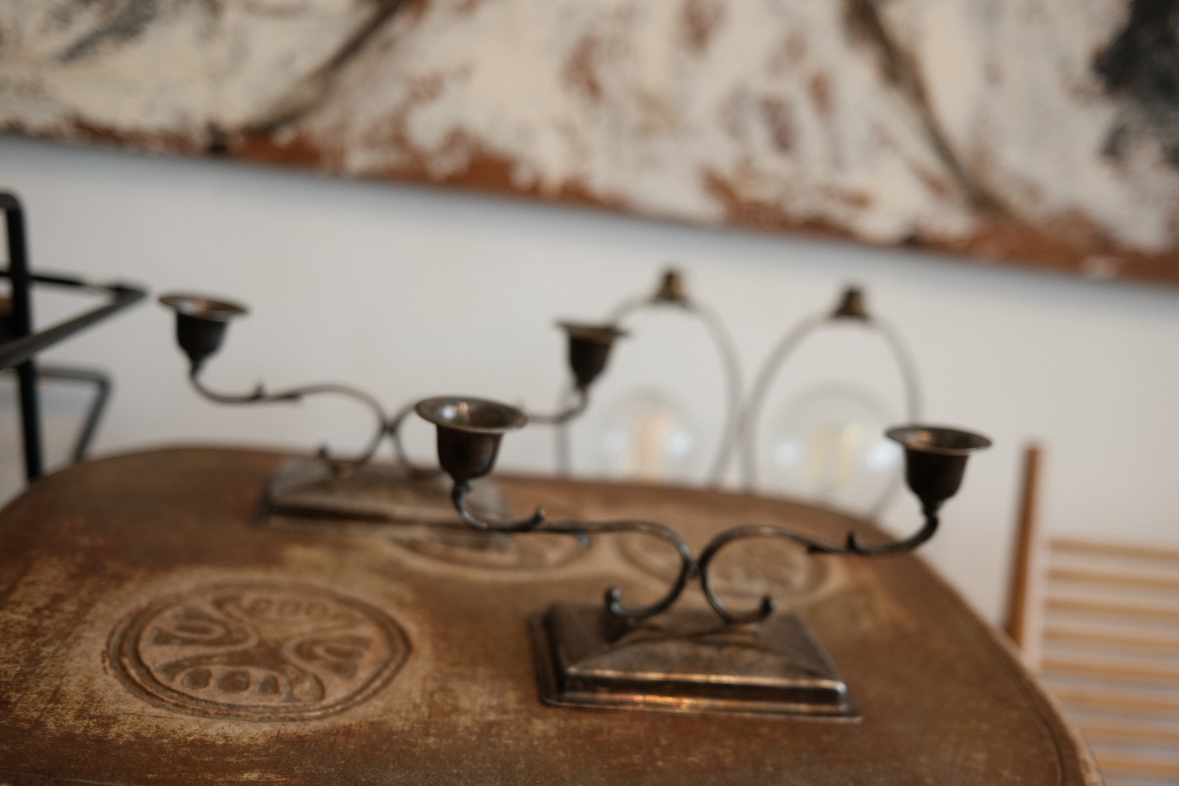 Pair of Silver Candleholders