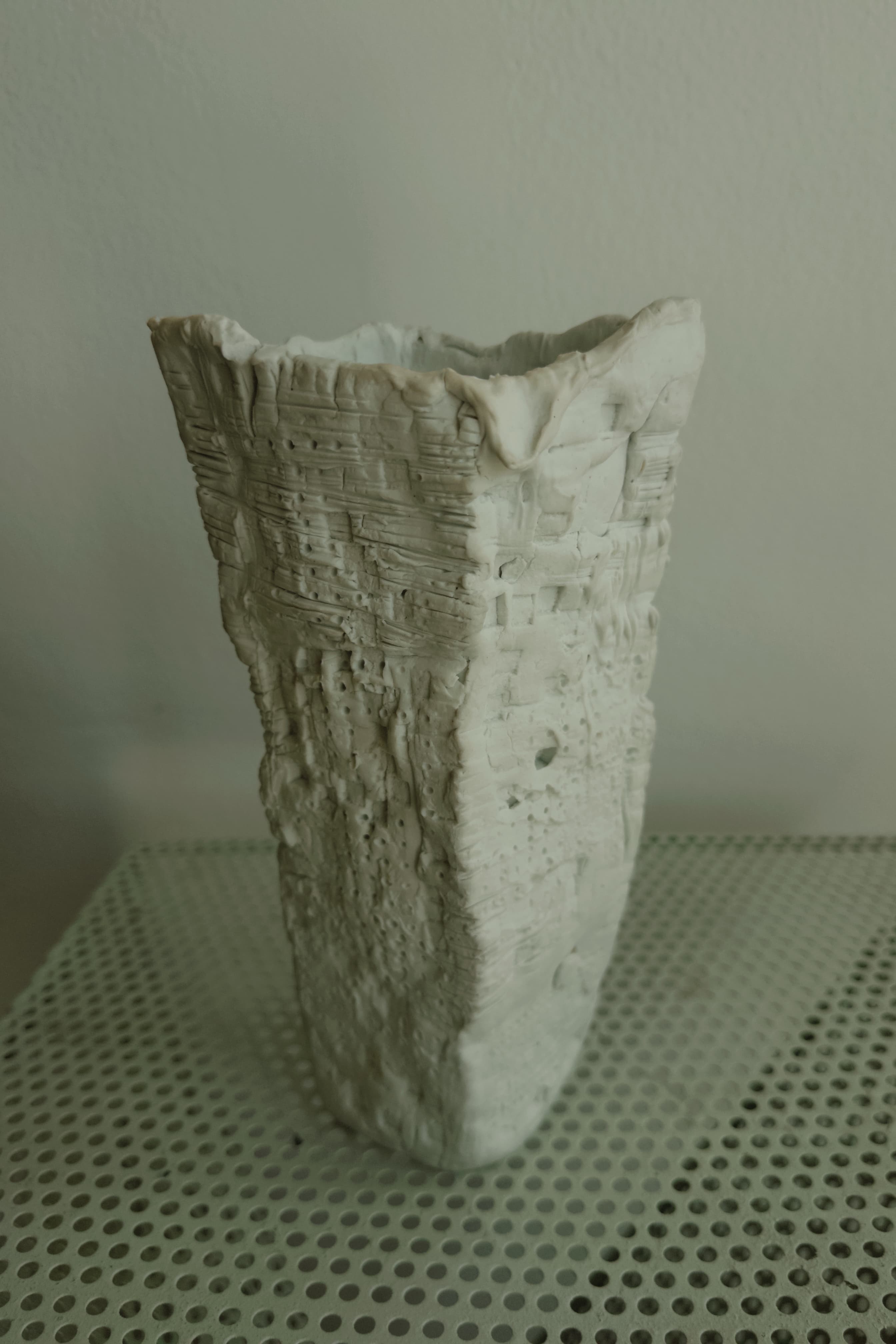 White Sculptural Vase