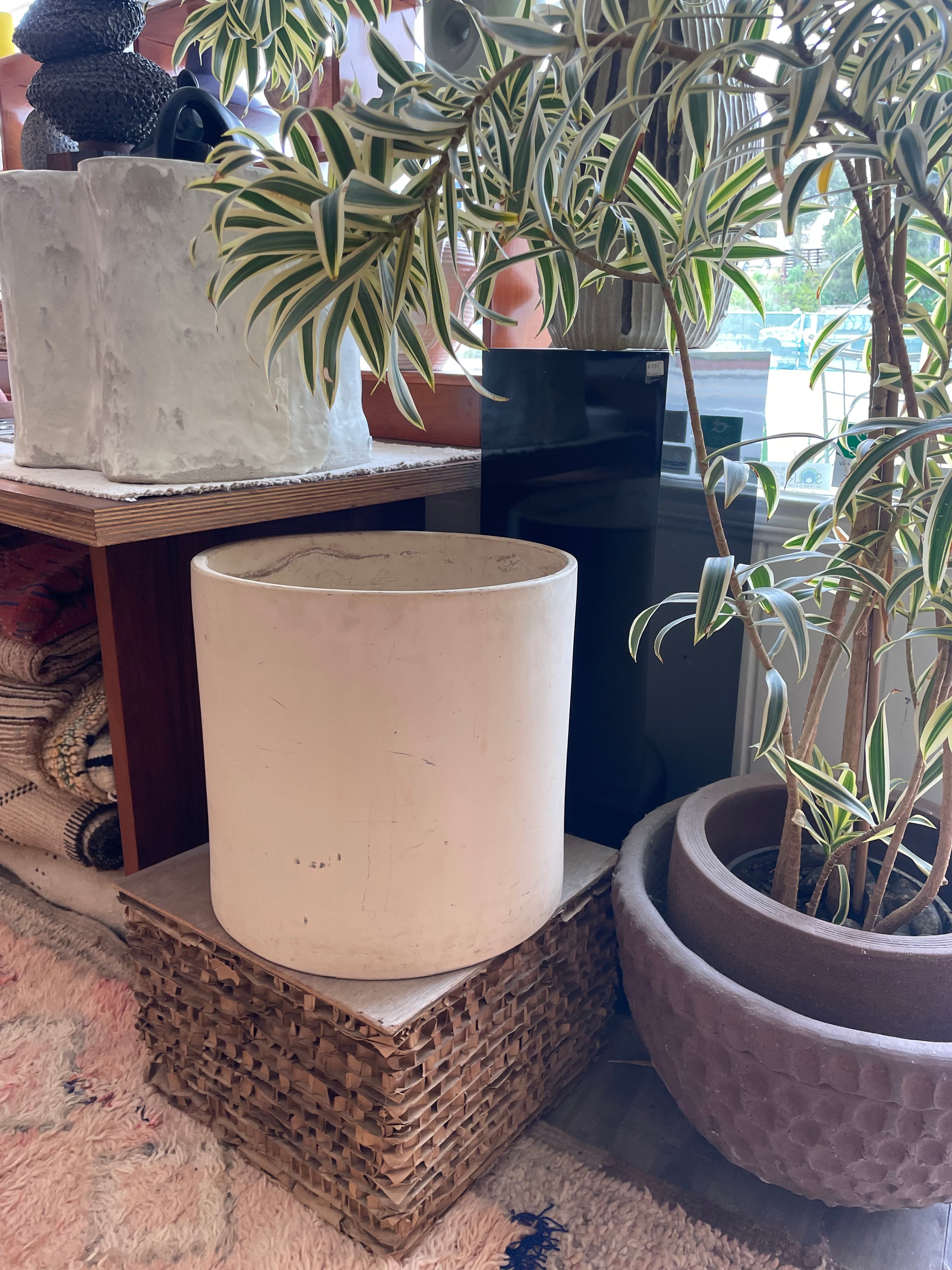 Architectual Pottery Cylinder Planter
