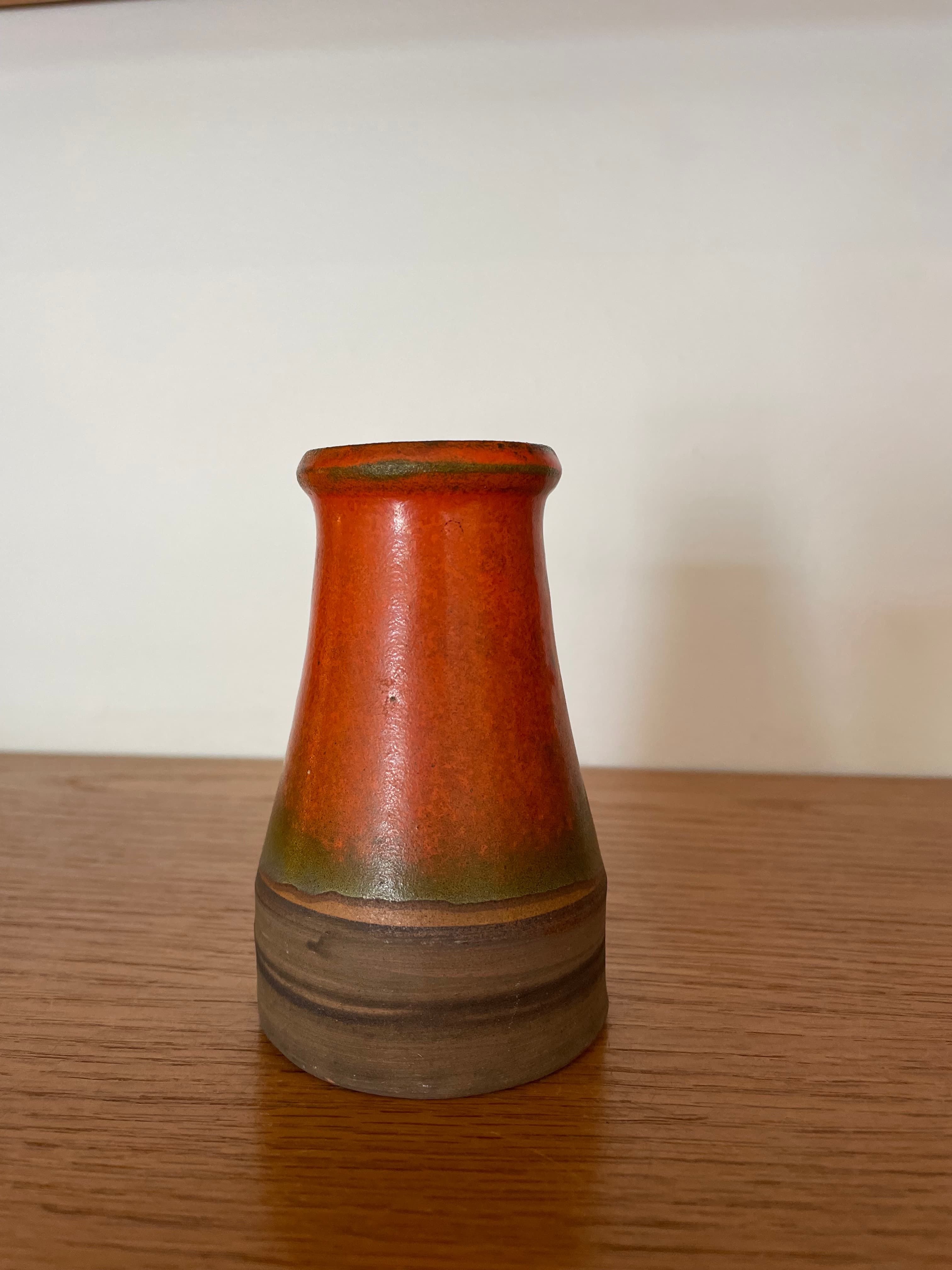 Vintage Danish Orange Ceramic Vessel