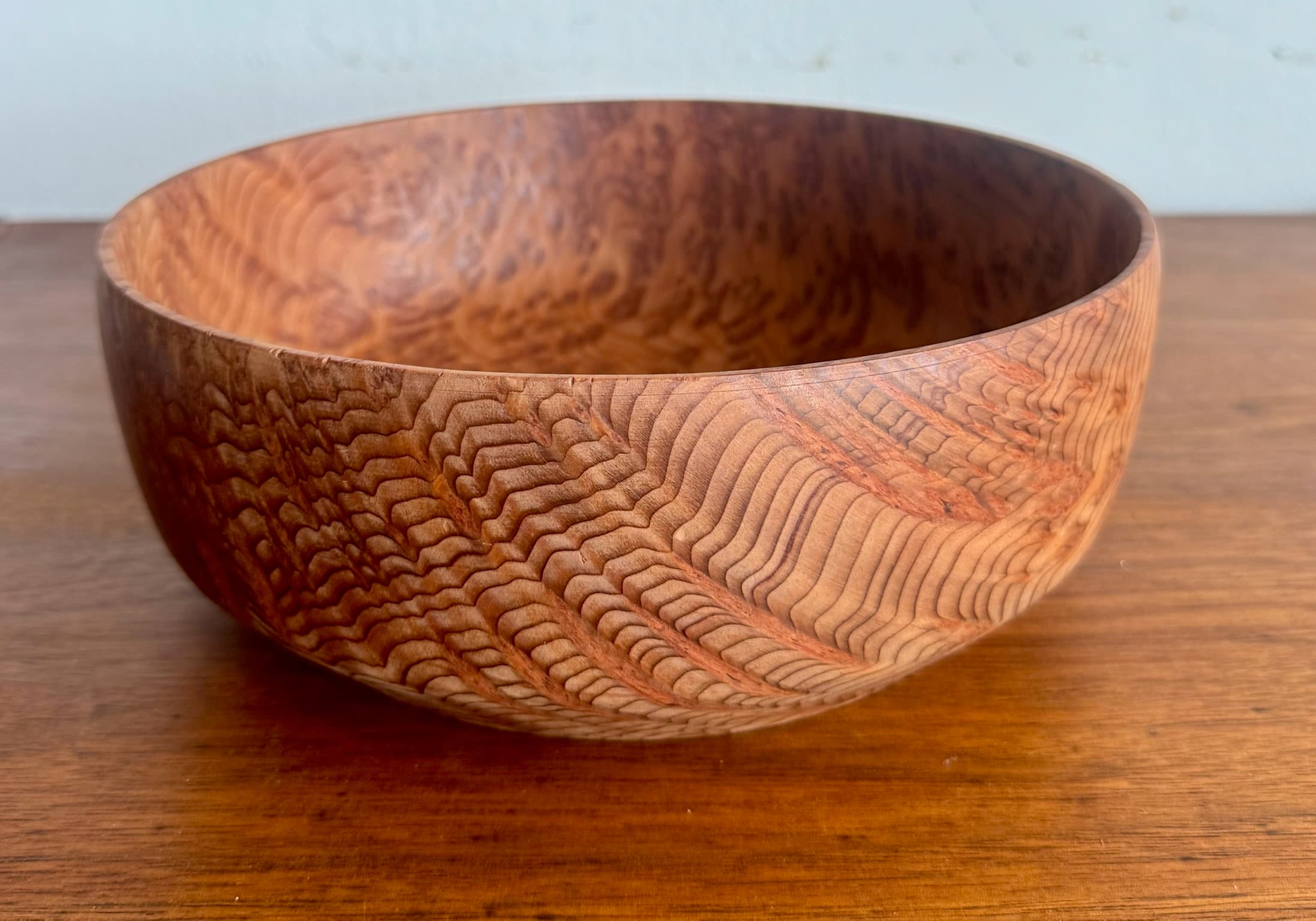 Vintage Redwood Burlwood Bowl
