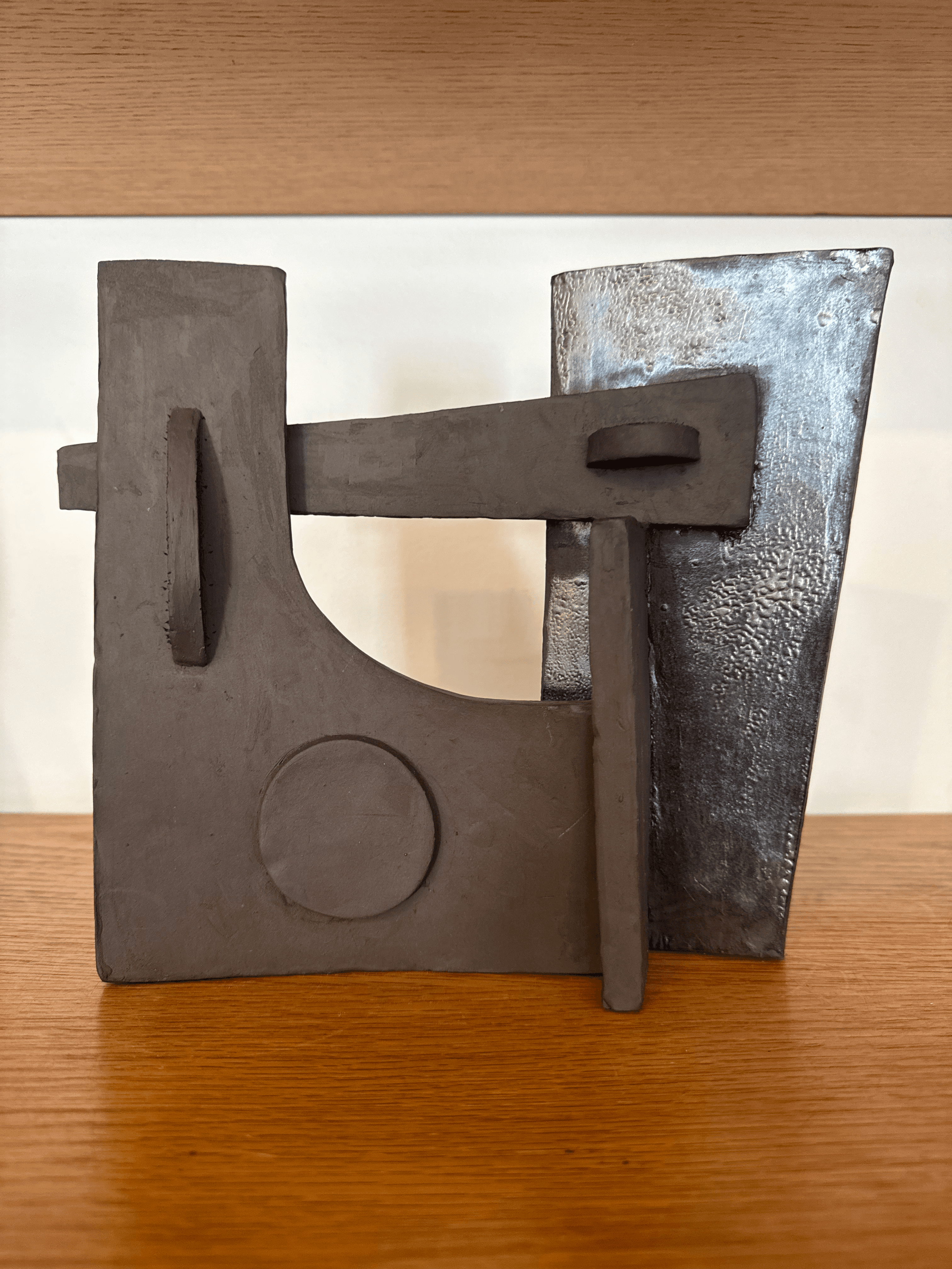 Black Ceramic Geometric Landscape Sculpture