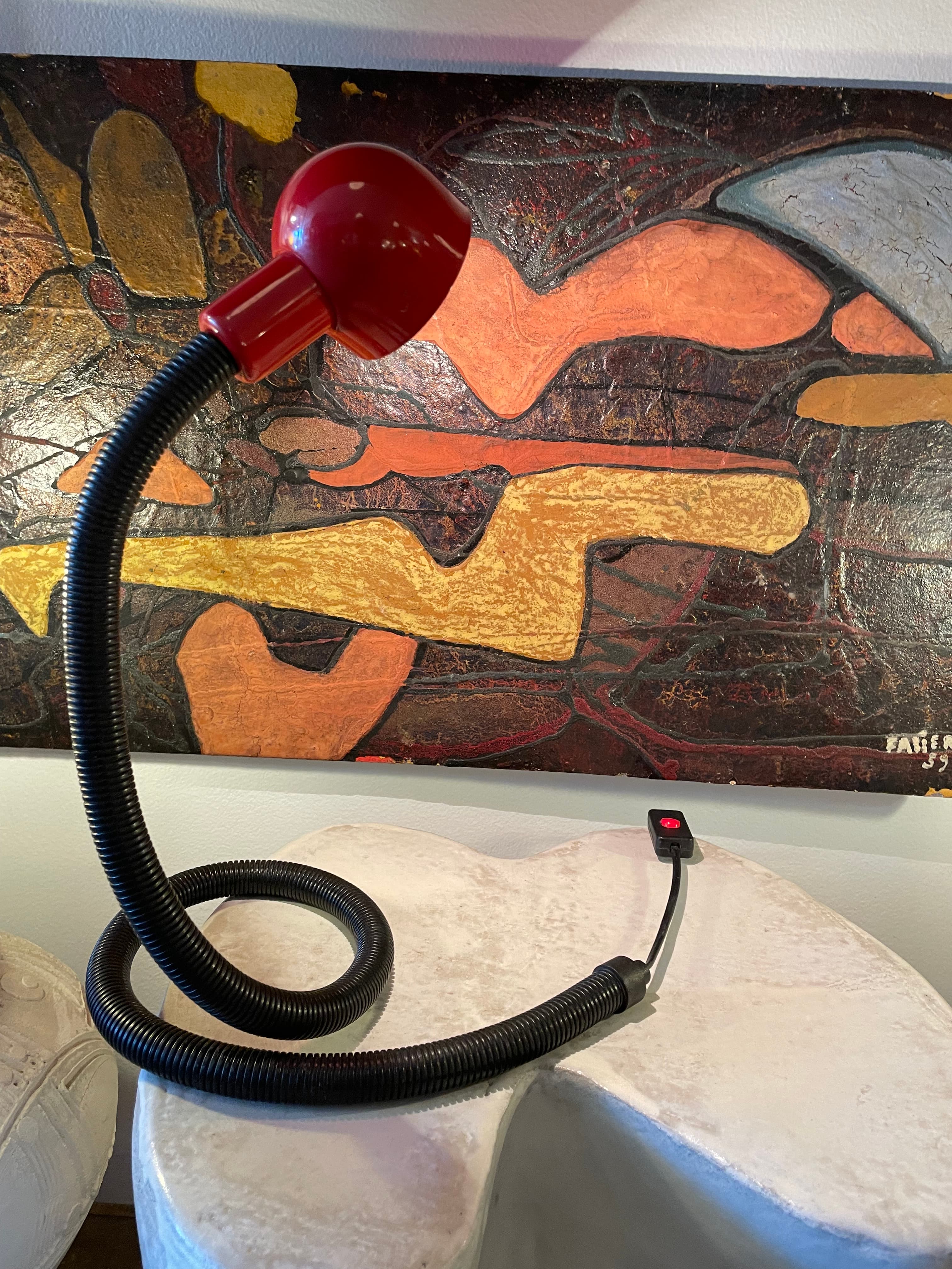 Vintage Snake Lamp in the Style of Isao Hosoe