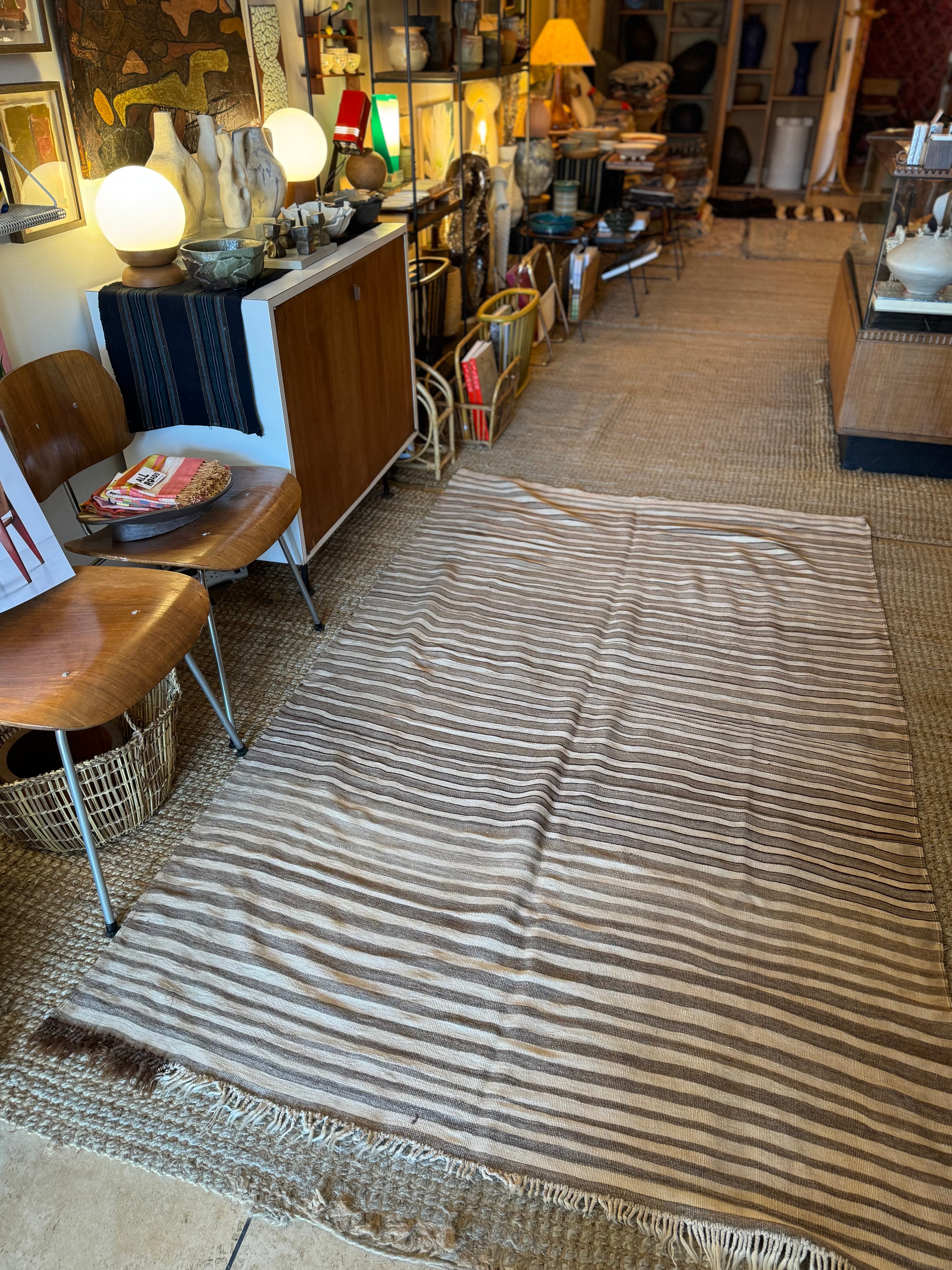1950's Brown/ Stripe Handera Blanket