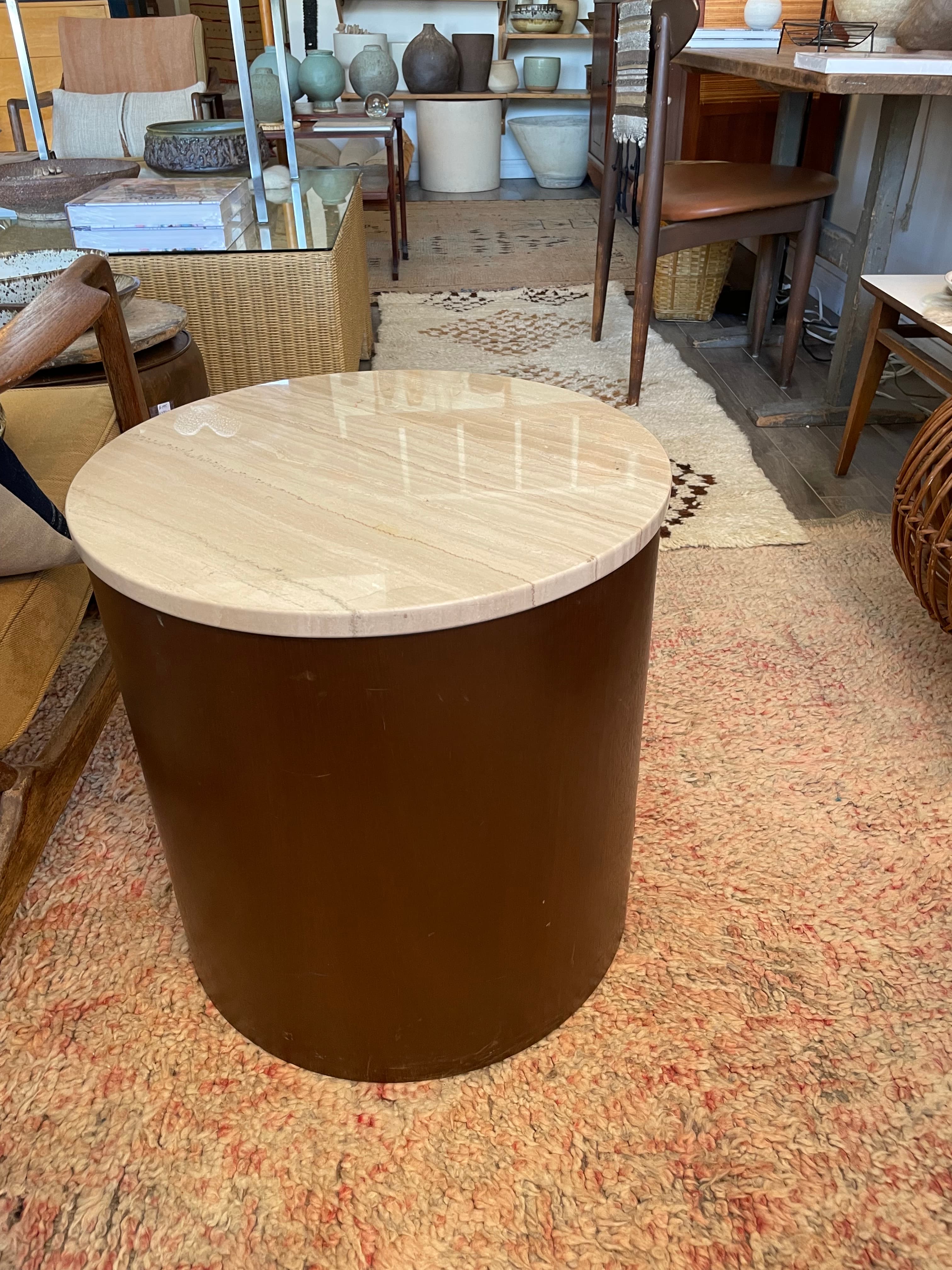 Vintage Wooden / Marble Round Table