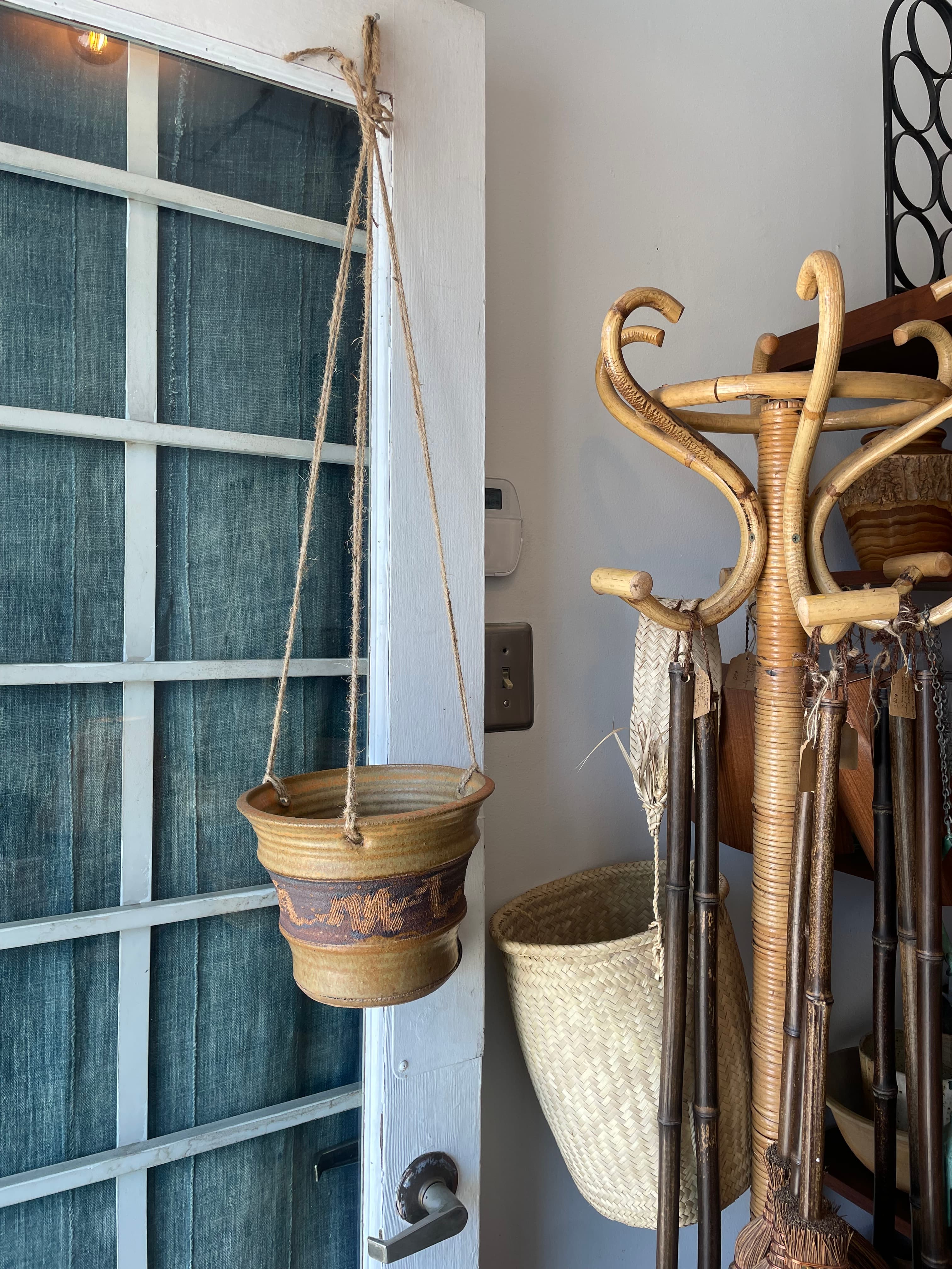 1970's Vintage Ceramic Hanging Planter