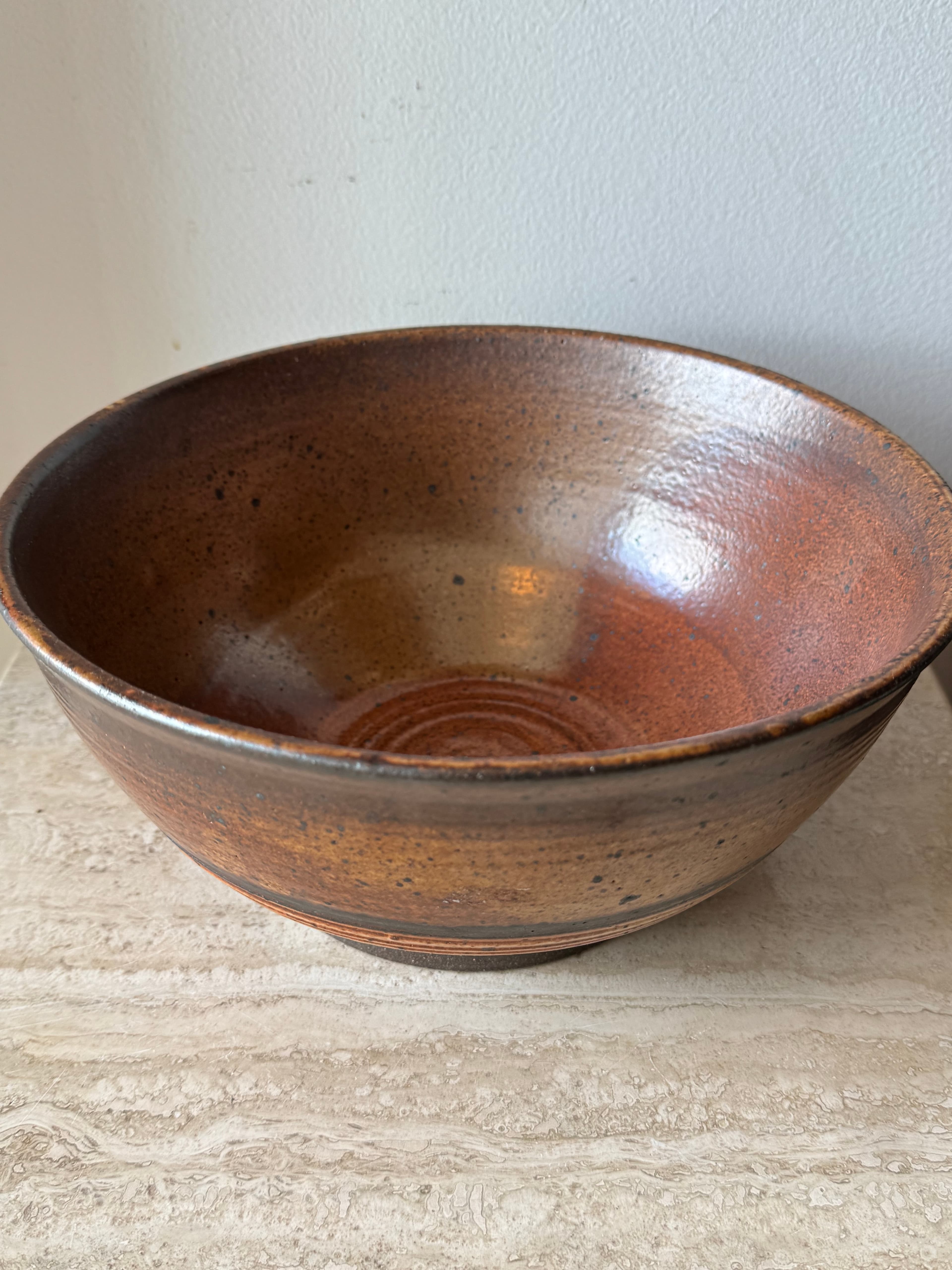 1970's Ceramic Large Bowl