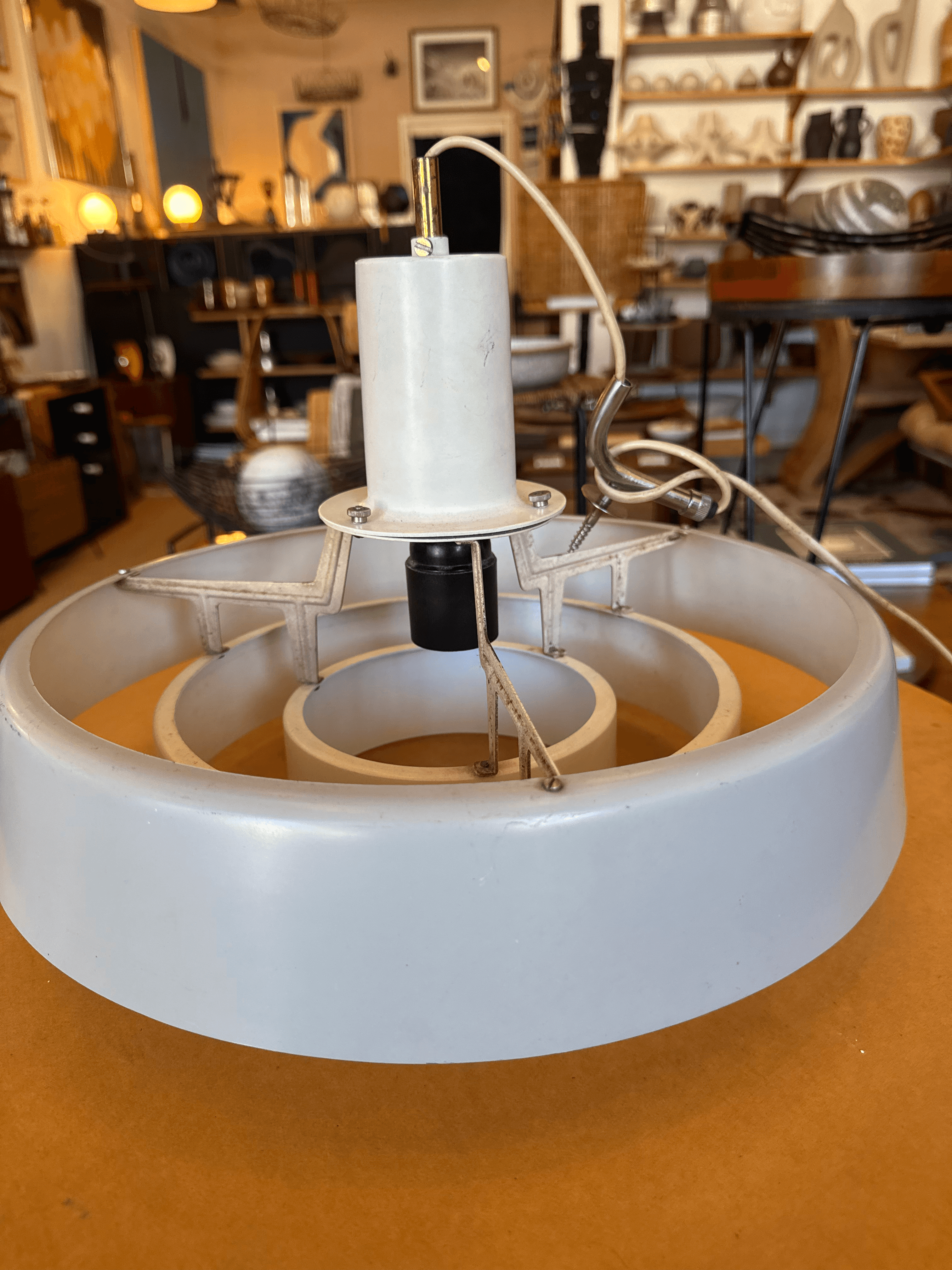 1970's White Metal Pendant